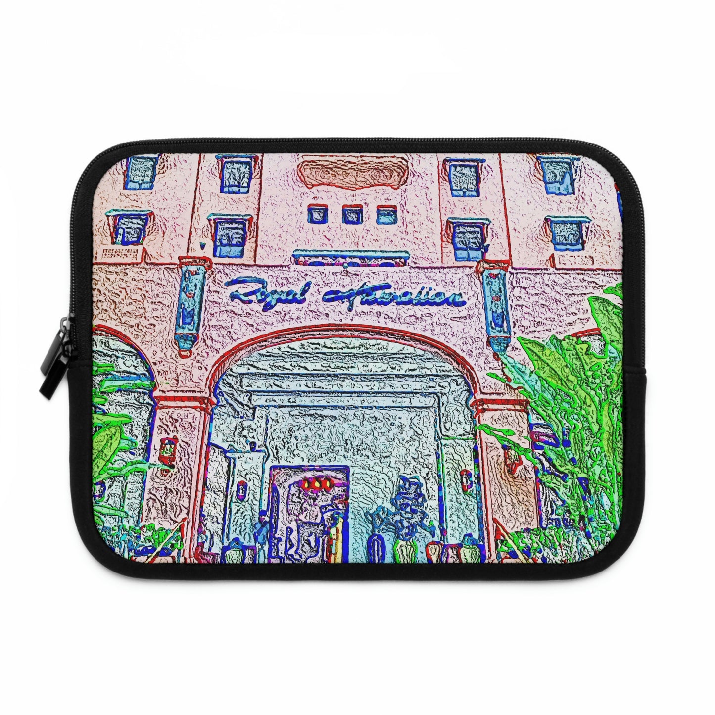 Laptop Sleeve ... "La Grande Entree" At: 'The Pink Palace' ... The Royal Hawai'ian ... Honolulu, HI ... '27Oct2014' ... Original Works ...