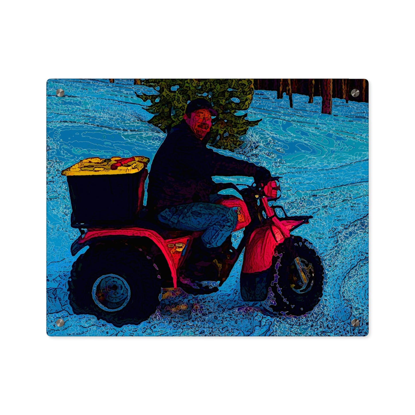 Acrylic Wall Art Panels ... There's 2-Wheelin ... There's 4-Wheelin ... 'And-Of-Course' ... "There's 3-Wheelin-In-The-Snow" ...  Original Works ...