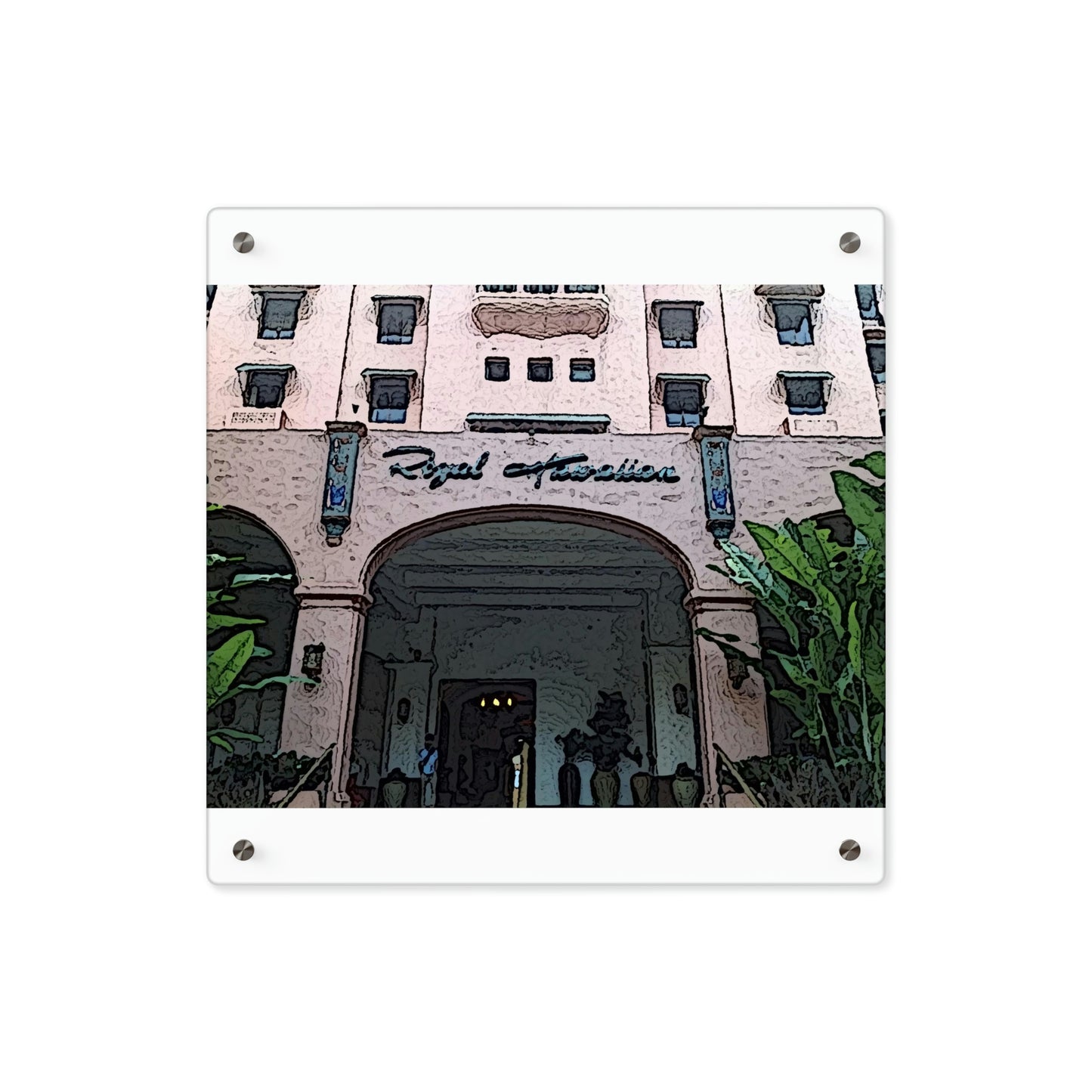 Acrylic Wall Art Panels ...  "La Grande Entree" At: 'The Pink Palace' ... The Royal Hawai'ian ... Honolulu, HI ... '27Oct2014' ... Original Works ...
