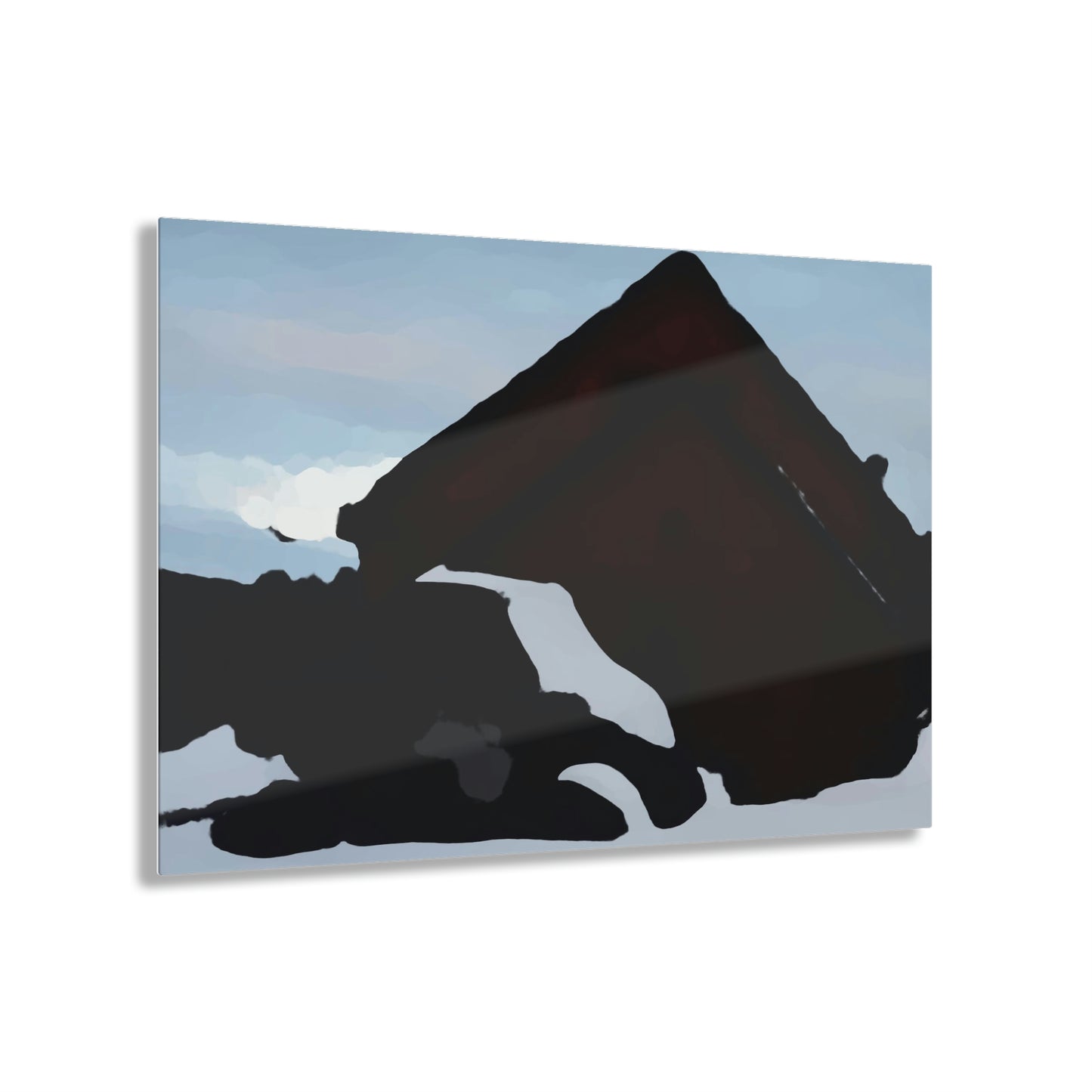 Acrylic Prints ... After An Intense Snow Storm ... 'Digging Out' ... A Vehicle & Cabin "In The Mountains" ... March 2023 ... Original Works ...