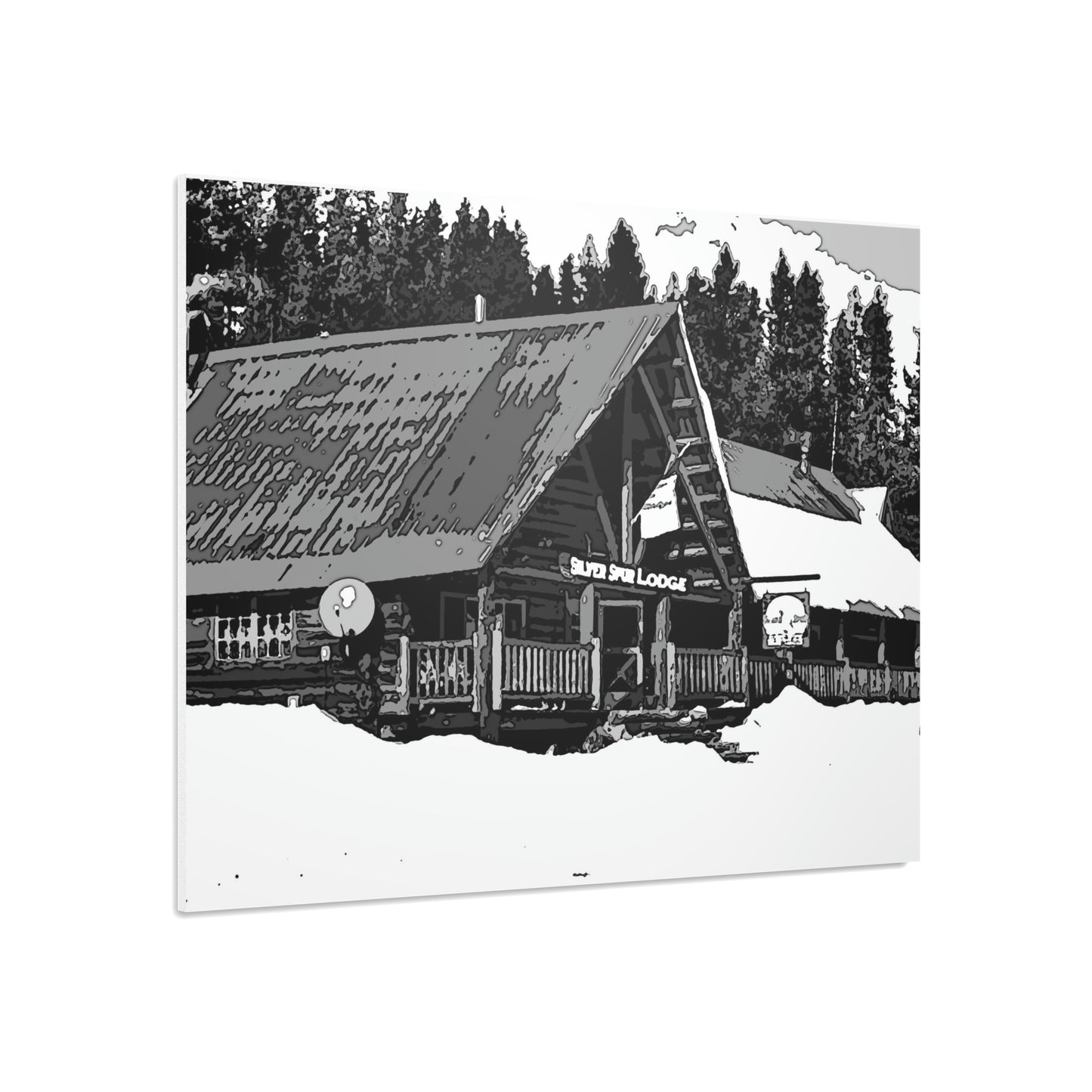 Foam Board ... A Beautiful Lodge & Back-Country Outfitter In A Mountain Town ... 'Dixie, Idaho, November 2022' ... Original Works ...