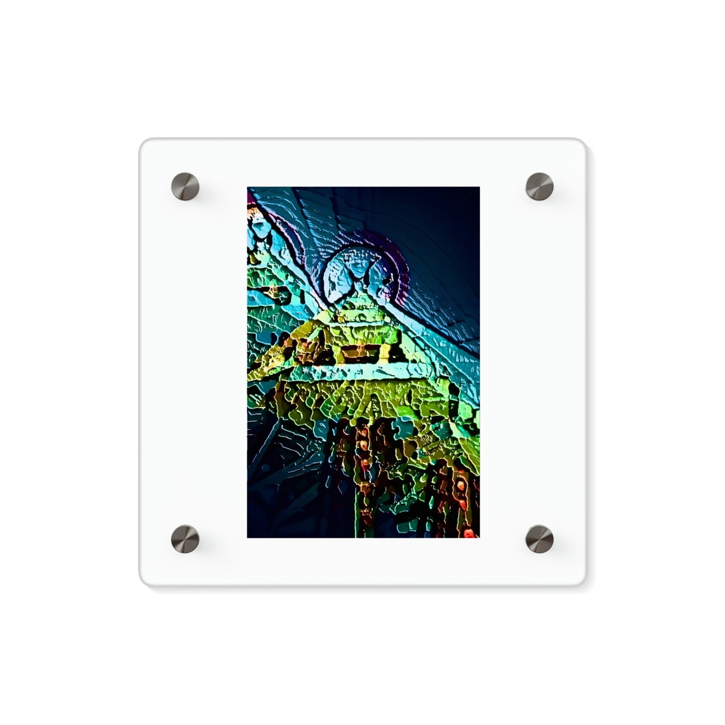 Acrylic Wall Art Panels ... "Seattle's World Fair" ... Below Space Needle 'Looking Up' ... On A Very Rainy Morning (Father's Family Photo). ... Original ...