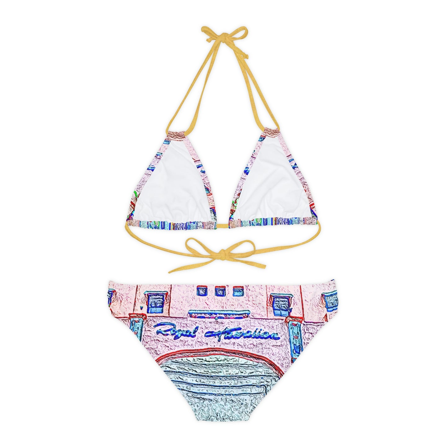 Strappy Bikini Set ... "La Grande Entree" At: 'The Pink Palace' ... The Royal Hawai'ian ... Honolulu, HI ... '27Oct2014' ... Original Works ...