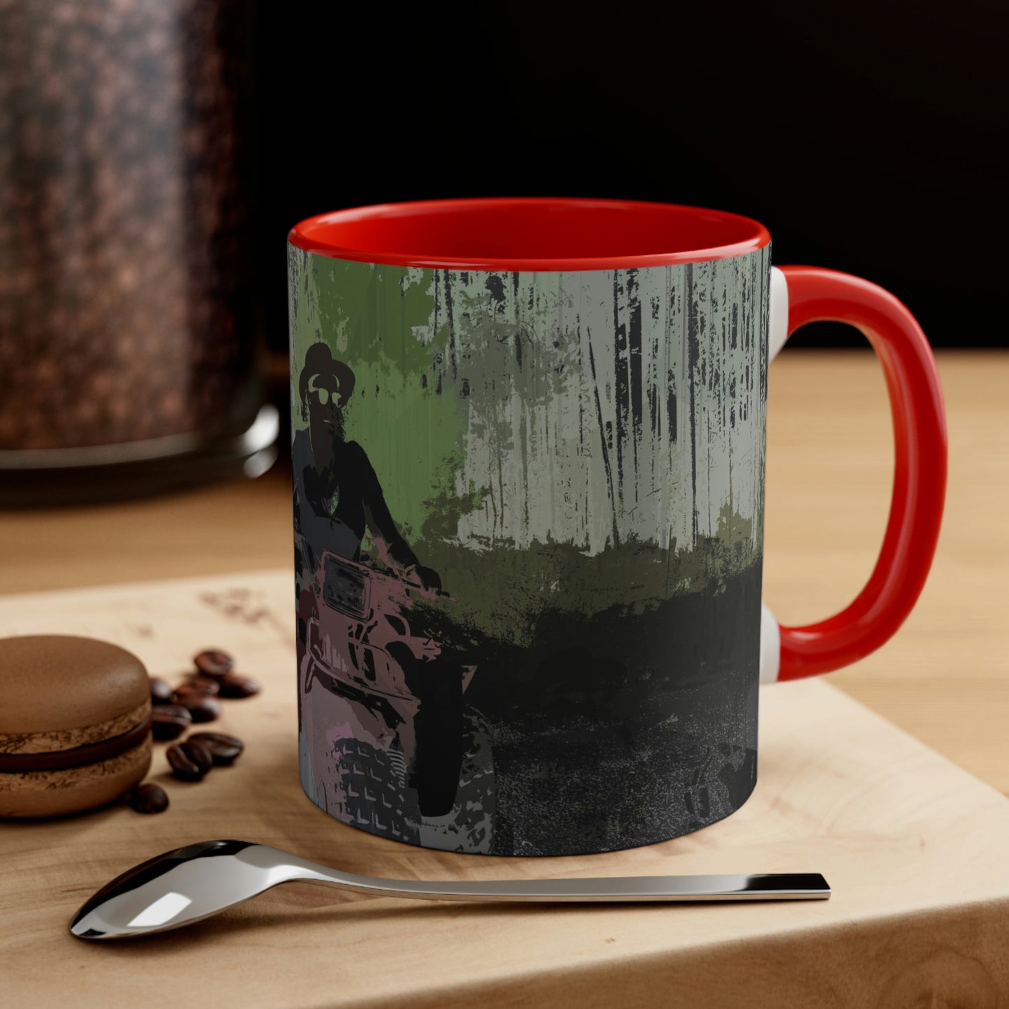 Accent Coffee Mug, 11oz ... 3-Wheeln' N' Groovin The Mountain Roads ... Central Idaho ... Original Works ...