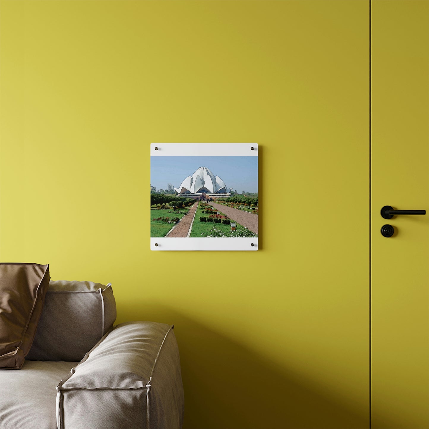 Acrylic Wall Art Panels ... 'Bahai'i House-Of-Worship' ... "Lotus Temple: Delhi, India, 2008" ... Original Works ...