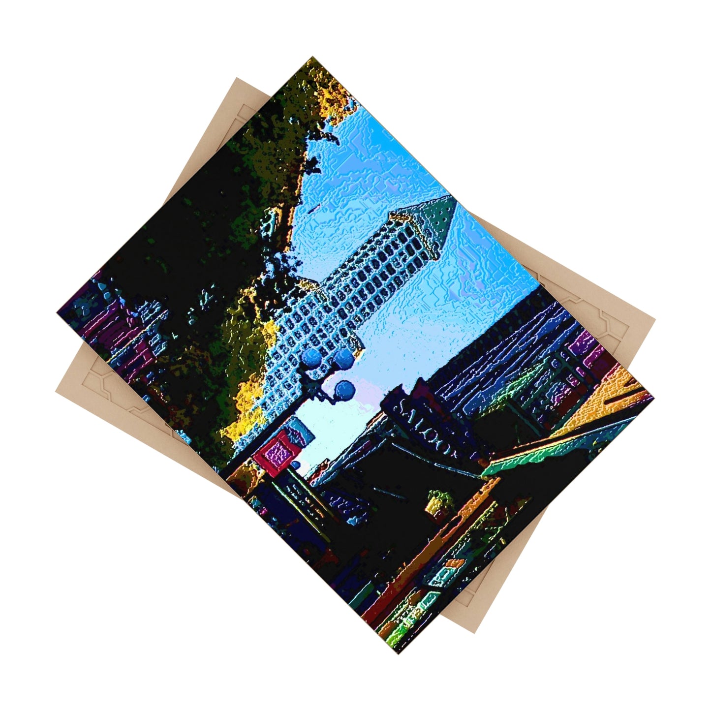 Ceramic Photo Tile ...  Pioneer Square & Smith Tower ... 'That World Famous View' ... Colleague Supplied Photo ... Original Works ...