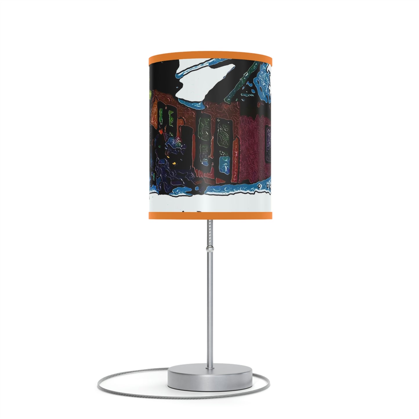 Lamp on a Stand, US|CA plug ... "A Rider Passeth-Through-It" ... Colors Galore & A Bit Of Impressionism ... Original Works. Winter 2021. Central Idaho. Rendering Time: 12 Hours ...