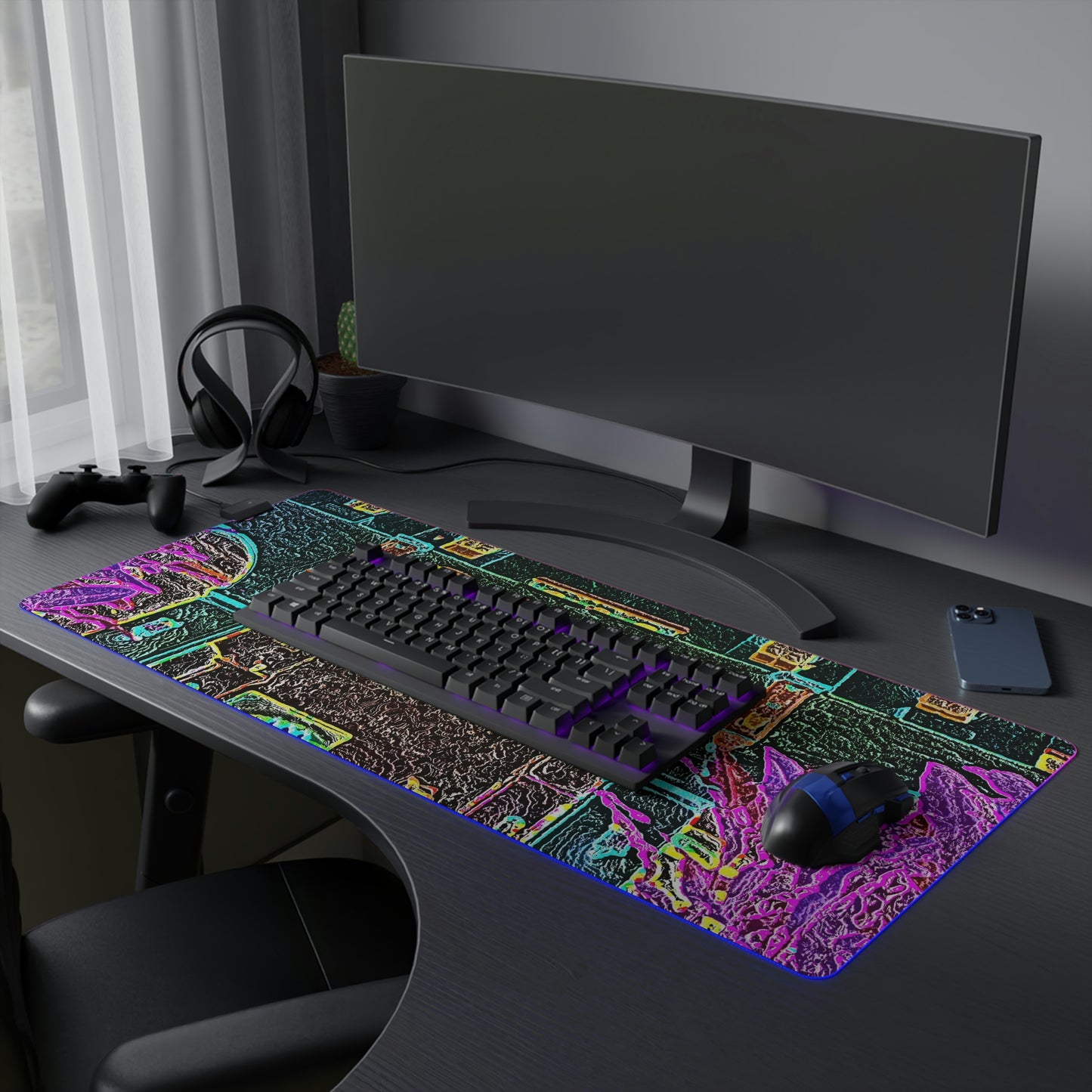 LED Gaming Mouse Pad ... "La Grande Entree" At: 'The Pink Palace' ... The Royal Hawai'ian ... Honolulu, HI ... '27Oct2014' ... Original Works ...