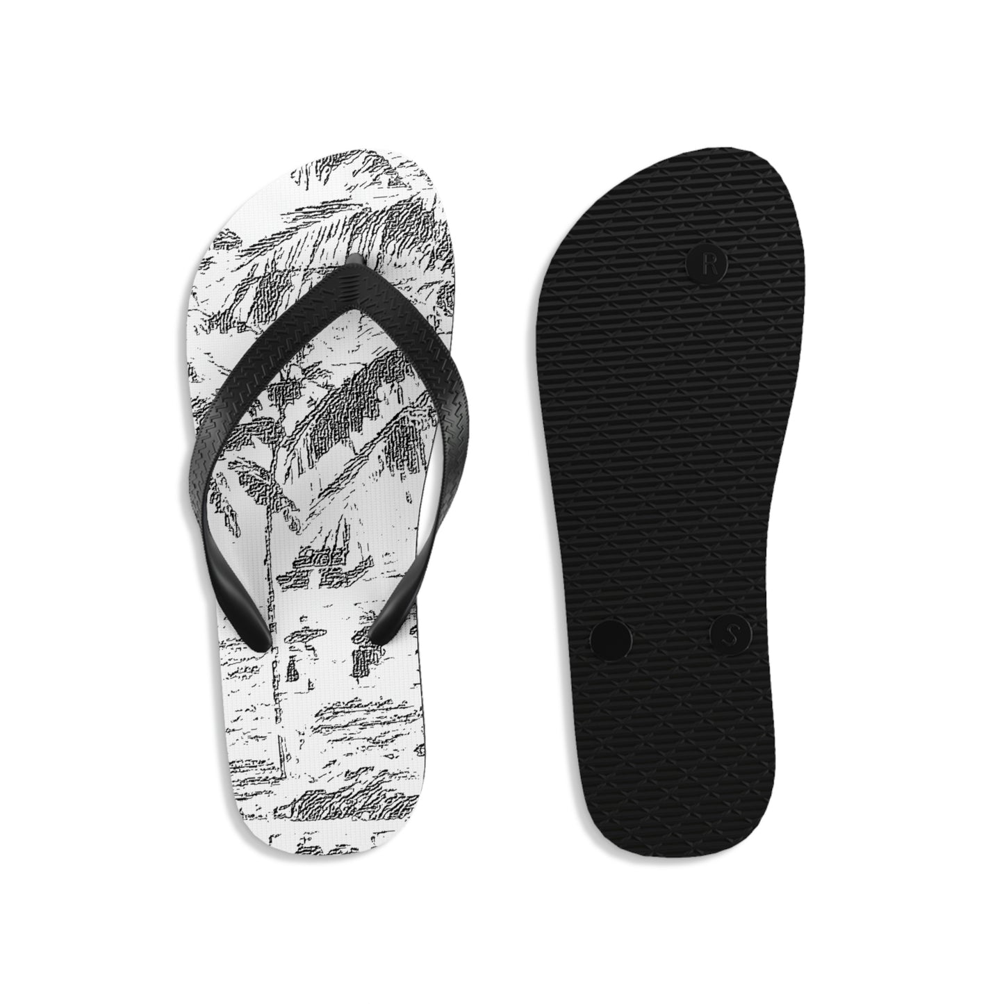 Unisex Flip-Flops ... "The Royal Hawai'ian: Waikiki Beach_Beach" ... Honolulu, HI ... Ocotber 2014 (Halloween) ... Original Works ...