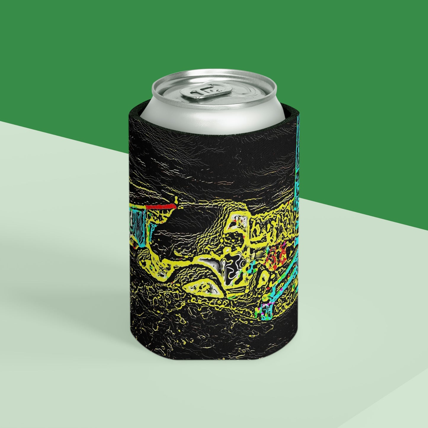 Can Cooler ... "Snow Vehicle In Snow Storm At-Rest" ... Circa 12Mar23 ... Central Idaho ... 18-Hours Rendering Time: Original Works ...