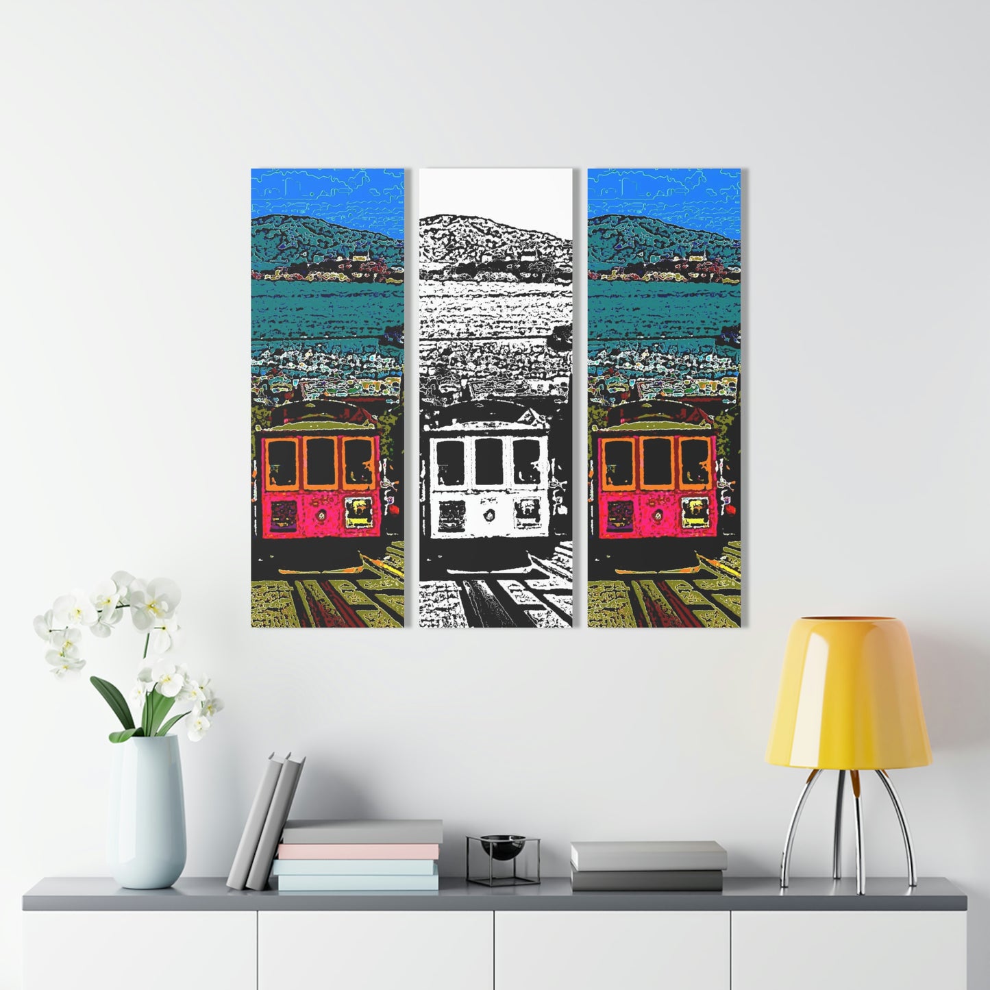 Acrylic Prints (Triptych) ... San Francisco ... 'A Rice-A-Roni-A-San Francisco Treat' ... "A Cable Car Classic" ... Family Archives: 1973 ... Original Works ...
