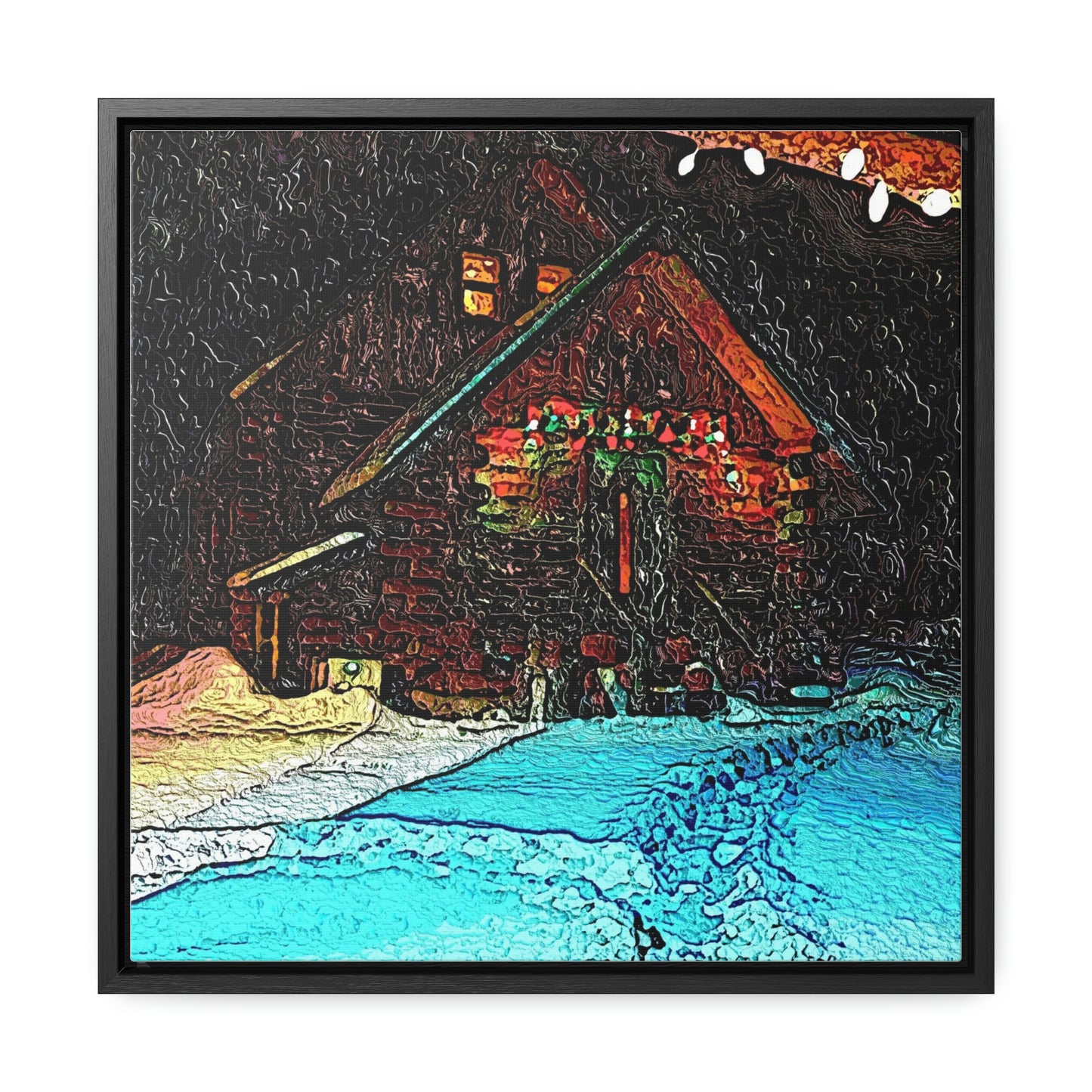 Gallery Canvas Wraps, Square Frame ... A Very Snowy November 2022 ... 'Mountains Of Central Idaho' ... Rhett Creek & Beyond ... Original Works: 10 Hours Rendering Time ...