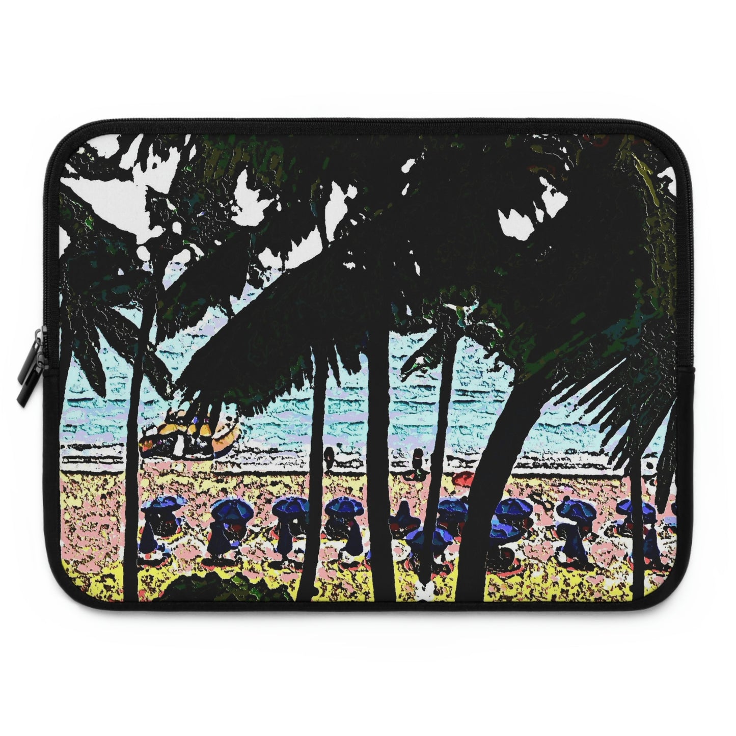 Laptop Sleeve ... "A Beautiful Beach Amongst The Palms" ... The Outrigger Waikiki, Honolulu, Oahu ... Original Works ...