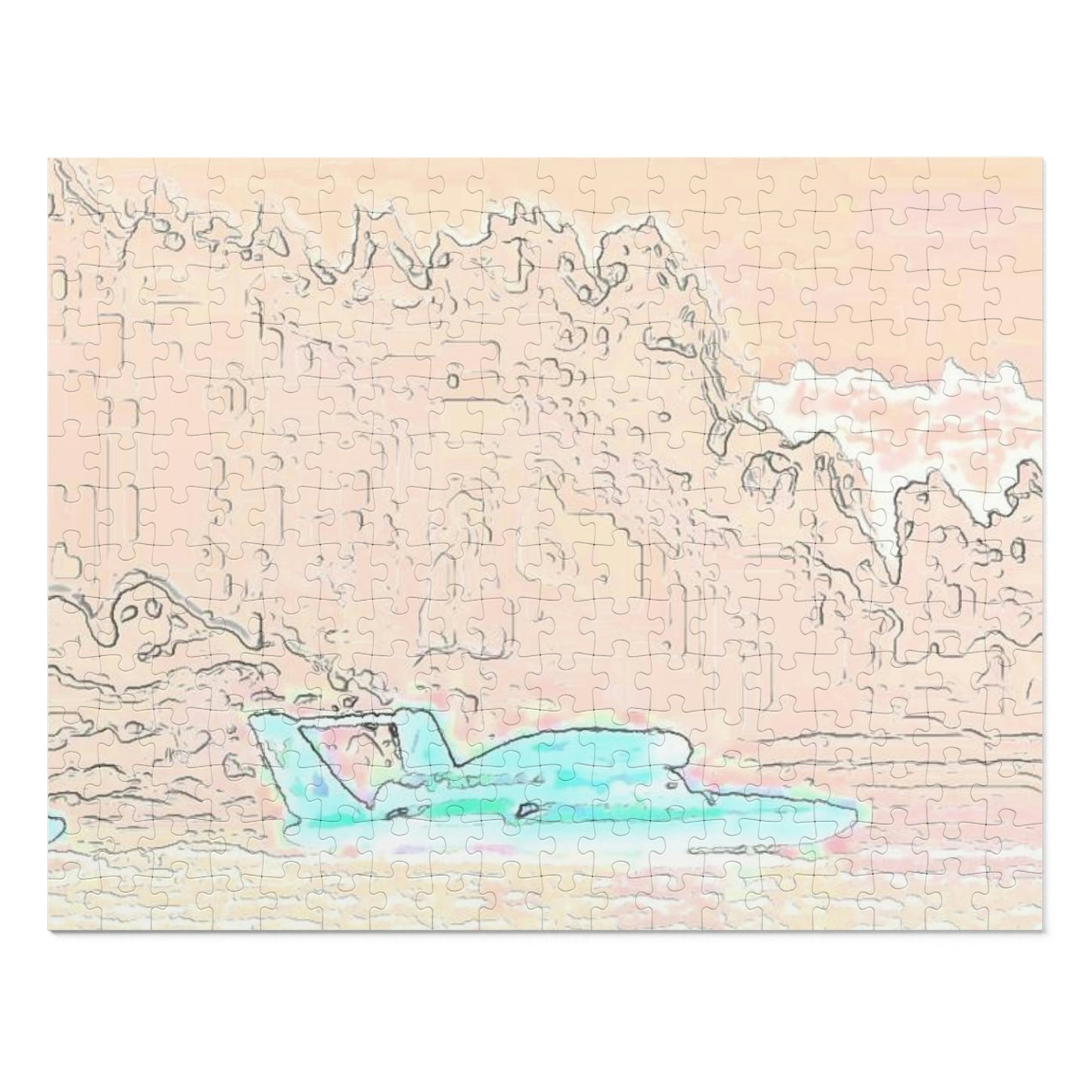 Jigsaw Puzzle (30, 110, 252, 500,1000-Piece) ...  Seattle Columbia Cup On Lake Washington ... "Dave Wilcox Heads For The Win" ... Associate Gift-Photo ... Original Works ...