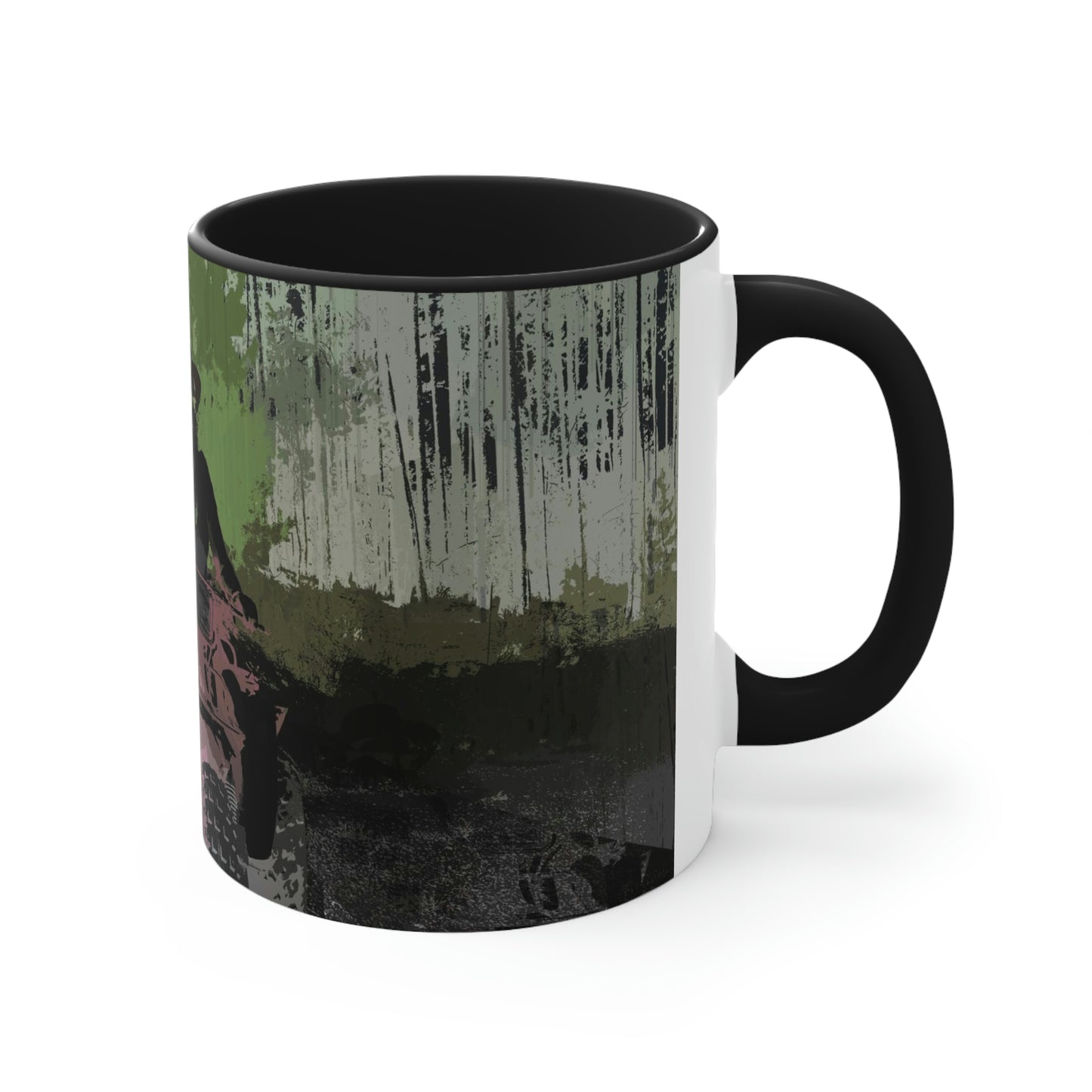 Accent Coffee Mug, 11oz ... 3-Wheeln' N' Groovin The Mountain Roads ... Central Idaho ... Original Works ...
