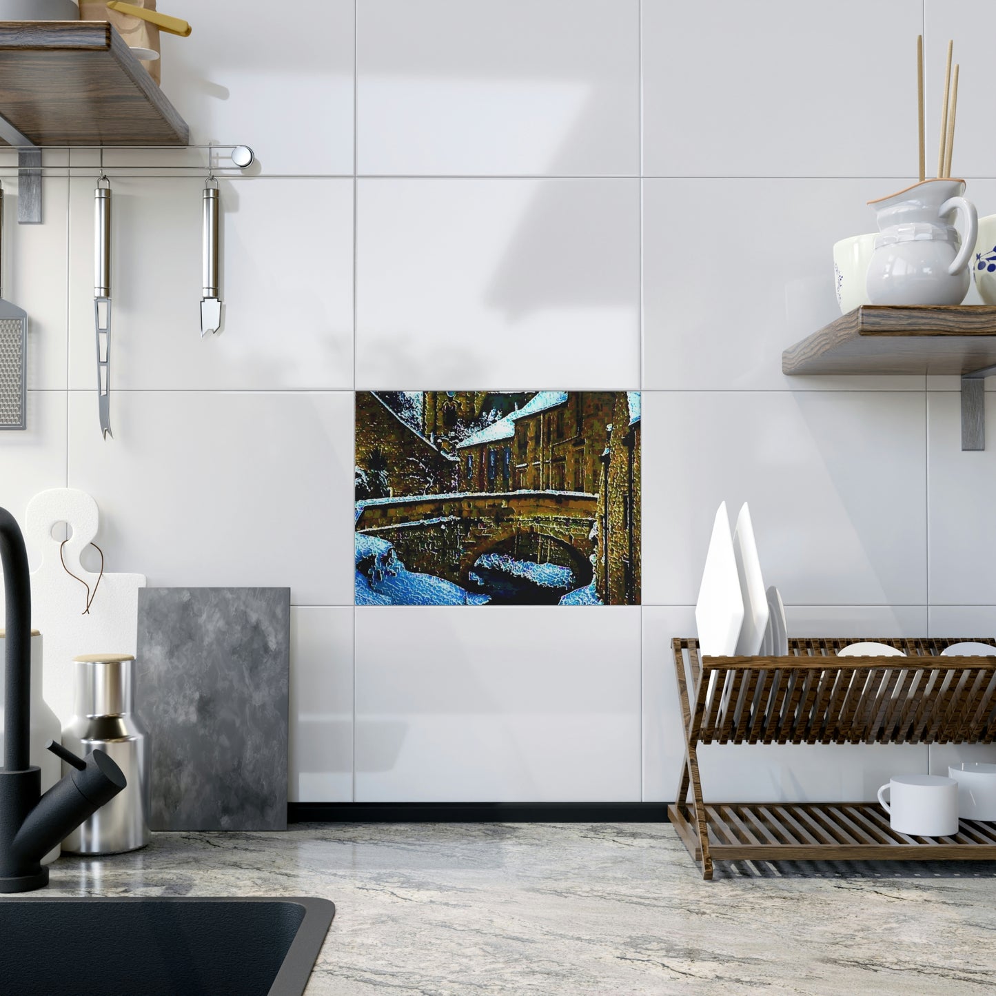 Ceramic Photo Tile ... Walikng The Streets & Alleys ... 'Strolling The Canals ... '  ... Original Works  ...