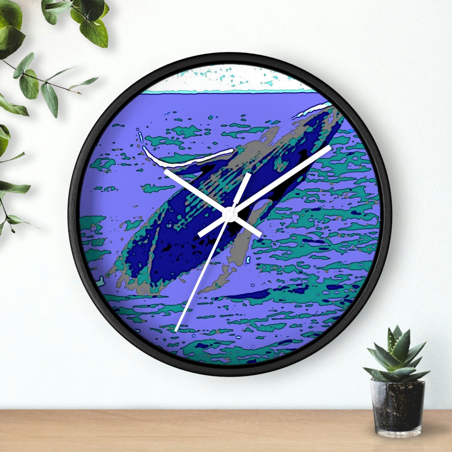 Wall clock .... Baby Humpback Breaching ... Maui, HI: April 2022 ... "Family Archives: KPH" ... Original Works ...