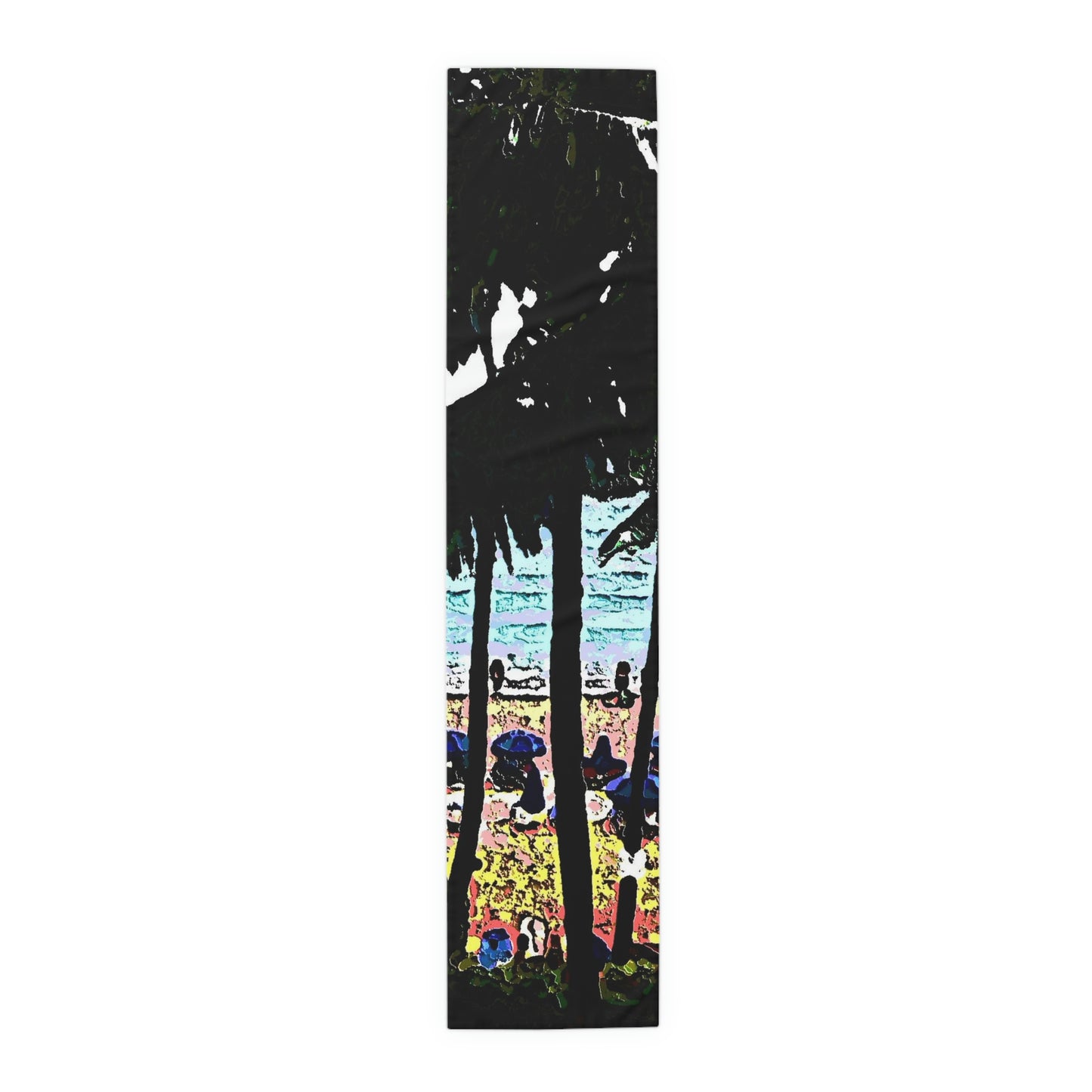 Table Runner (Cotton, Poly) ... "A Beautiful Beach Amongst The Palms" ... The Outrigger Waikiki, Honolulu, Oahu ... Original Works ...