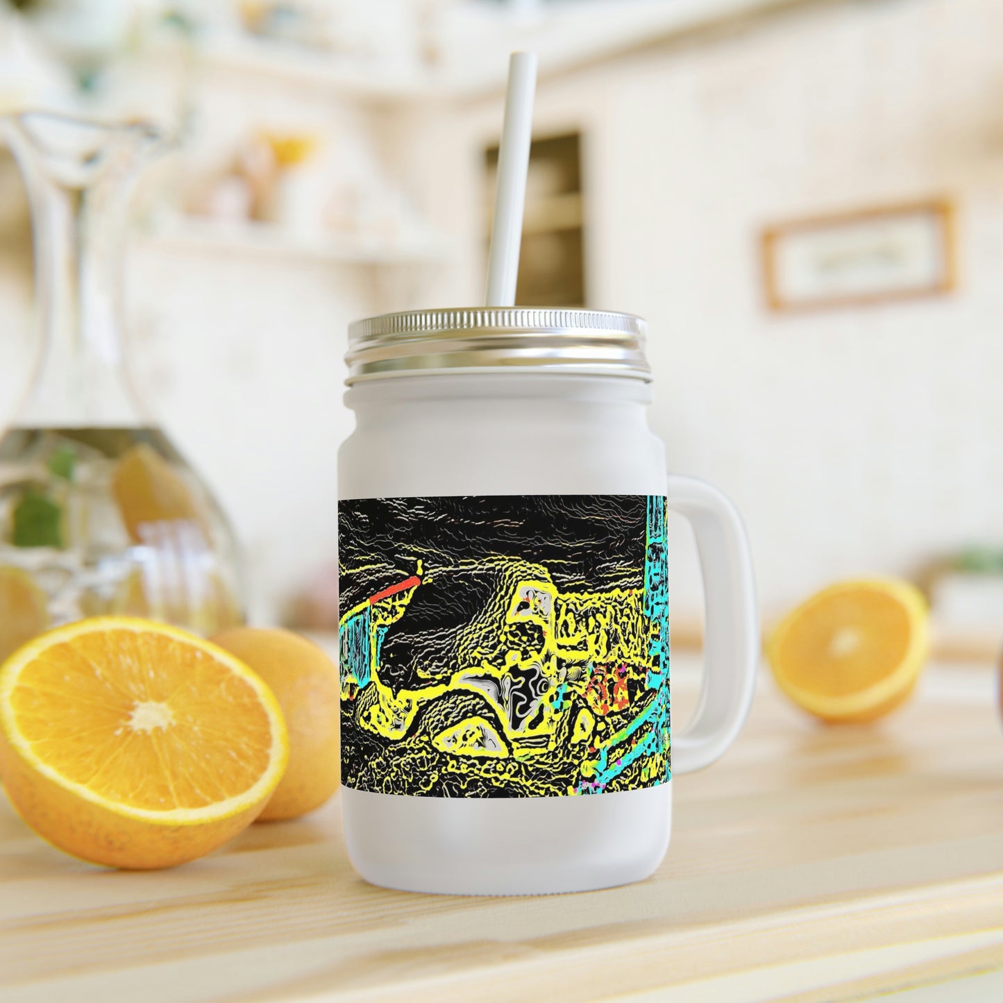Mason Jar ... "Snow Vehicle In Snow Storm At-Rest" ... Circa 12Mar23 ... Central Idaho ... 18-Hours Rendering Time: Original Works ...