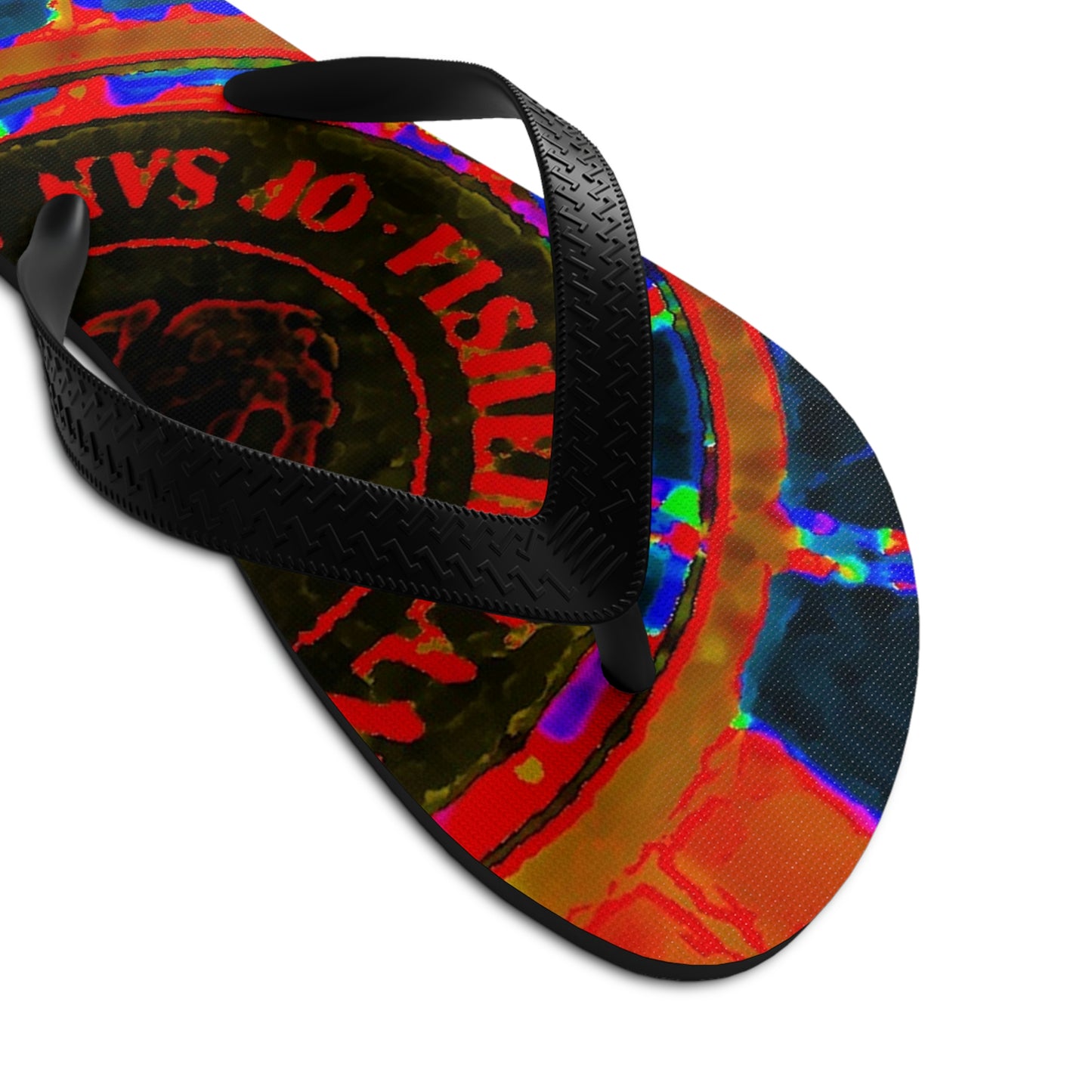 Unisex Flip-Flops ... "No.9 Fishermen's Grotto - Fishermen's Wharf, SF, California" ... Family Archives: 1970's ... Original Works ...