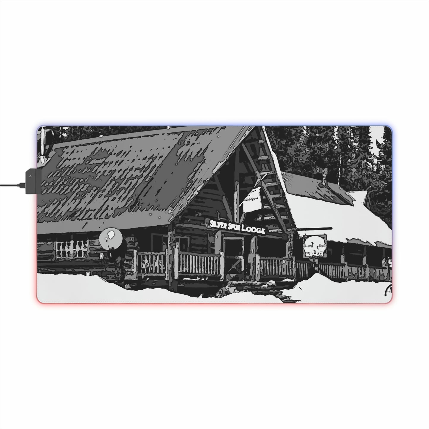 LED Gaming Mouse Pad ... A Beautiful Lodge & Back-Country Outfitter In A Mountain Town ... 'Dixie, Idaho, November 2022' ... Original Works ...