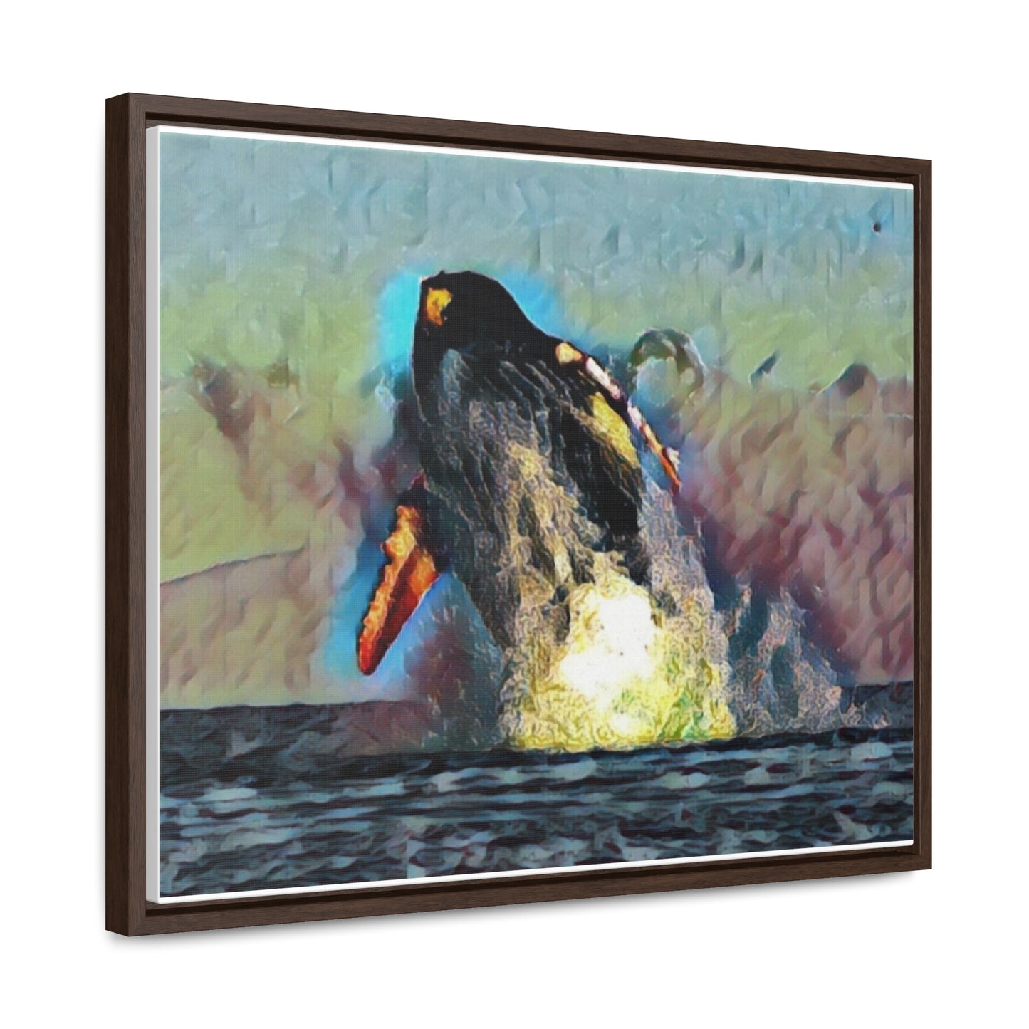 Gallery Canvas Wraps, Horizontal Frame ... An Extraordinary Humpback Breach ... 'With Explosive Energy' ... Family Archives (KPH) ... Circa: 21st Century. Maui, HI ... Original Works ...
