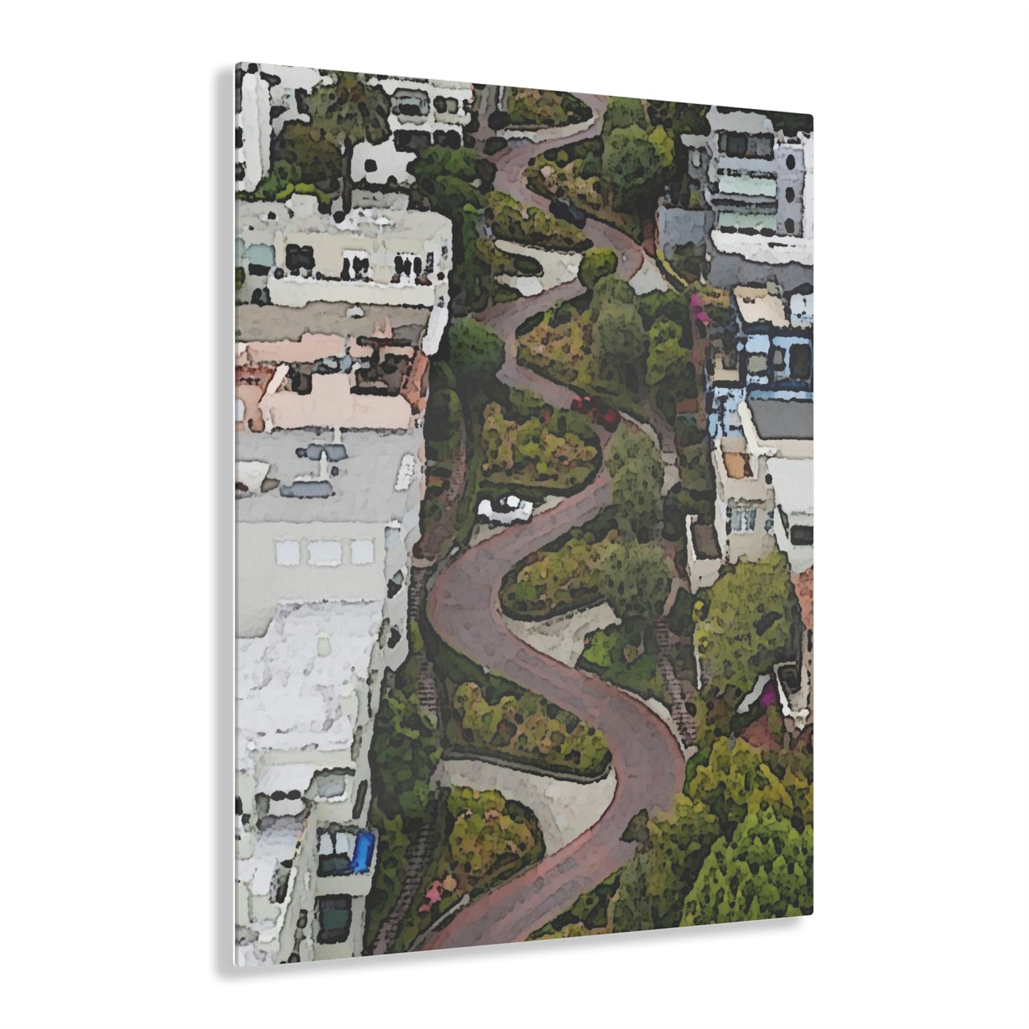 Acrylic Prints ... A Crazy Street ... 'Eight Winding Curve-Switchbacks' ... "Lombard Street, San Francisco, CA' ... Family Archives: 1970's ... Original Works ...