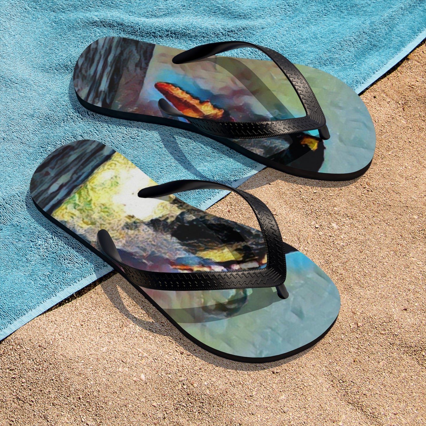 Unisex Flip-Flops ... An Extraordinary Humpback Breach ... 'With Explosive Energy' ... Family Archives (KPH) ... Circa: 21st Century. Maui, HI ... Original Works ...
