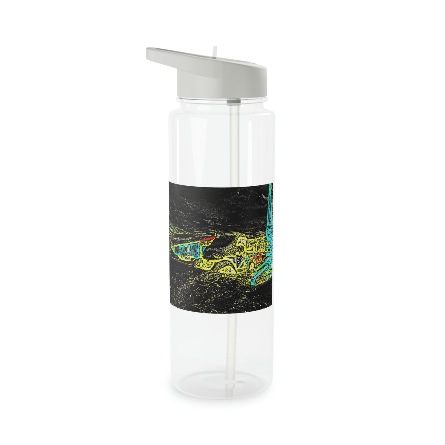 Tritan Water Bottle ... "Snow Vehicle In Snow Storm At-Rest" ... Circa 12Mar23 ... Central Idaho ... 18-Hours Rendering Time: Original Works ...