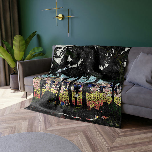 Crushed Velvet Blanket ... "A Beautiful Beach Amongst The Palms" ... The Outrigger Waikiki, Honolulu, Oahu ... Original Works ...