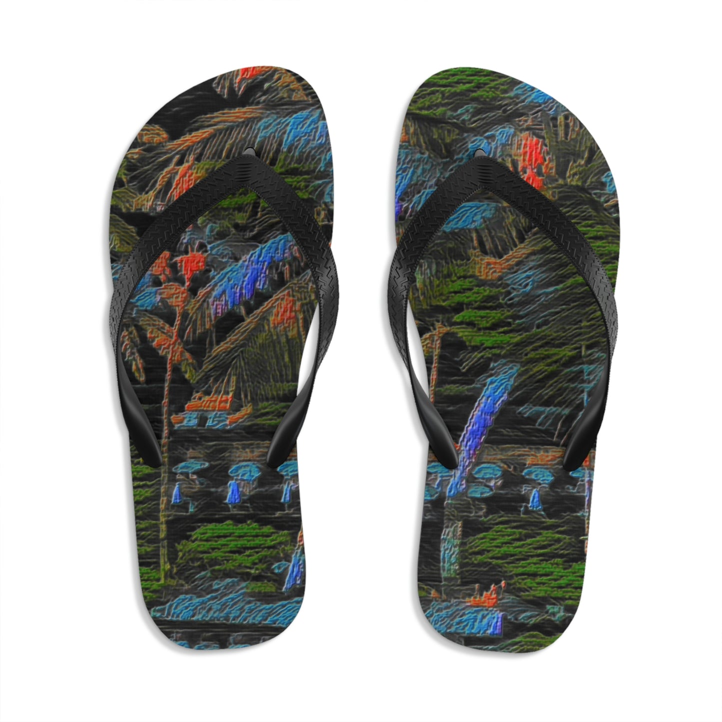 Unisex Flip-Flops ... "The Royal Hawai'ian: Waikiki Beach_Beach" ... Honolulu, HI ... Ocotber 2014 (Halloween) ... Original Works ...