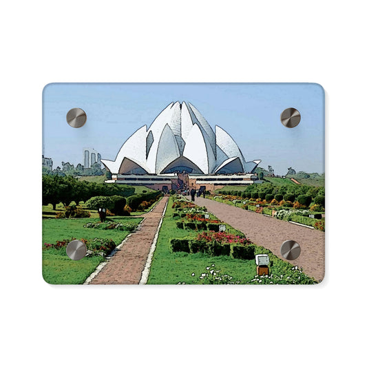 Acrylic Wall Art Panels ... 'Bahai'i House-Of-Worship' ... "Lotus Temple: Delhi, India, 2008" ... Original Works ...
