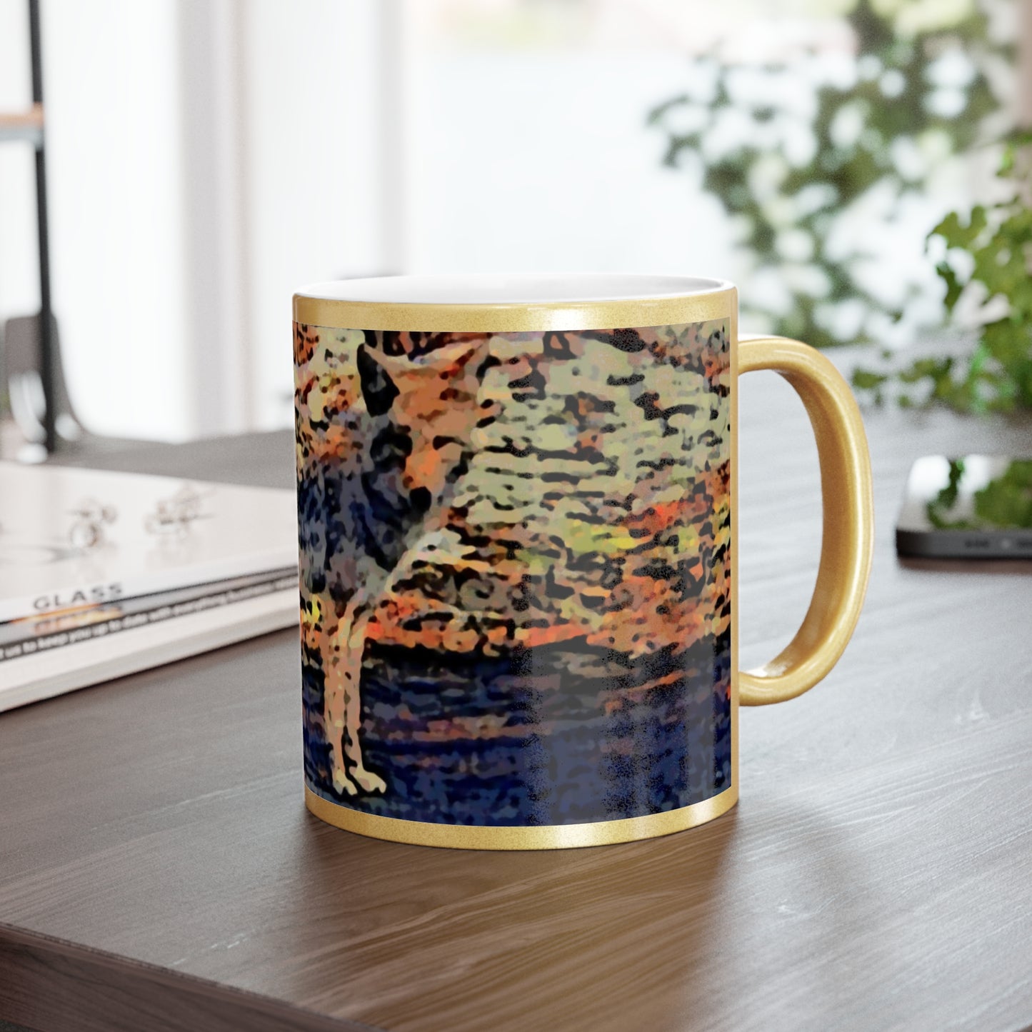Metallic Mug (Silver\Gold) ... Coyote ... "Yosemite Valley: Circa May23 ... KPH Base Photo" ... Original Works ...