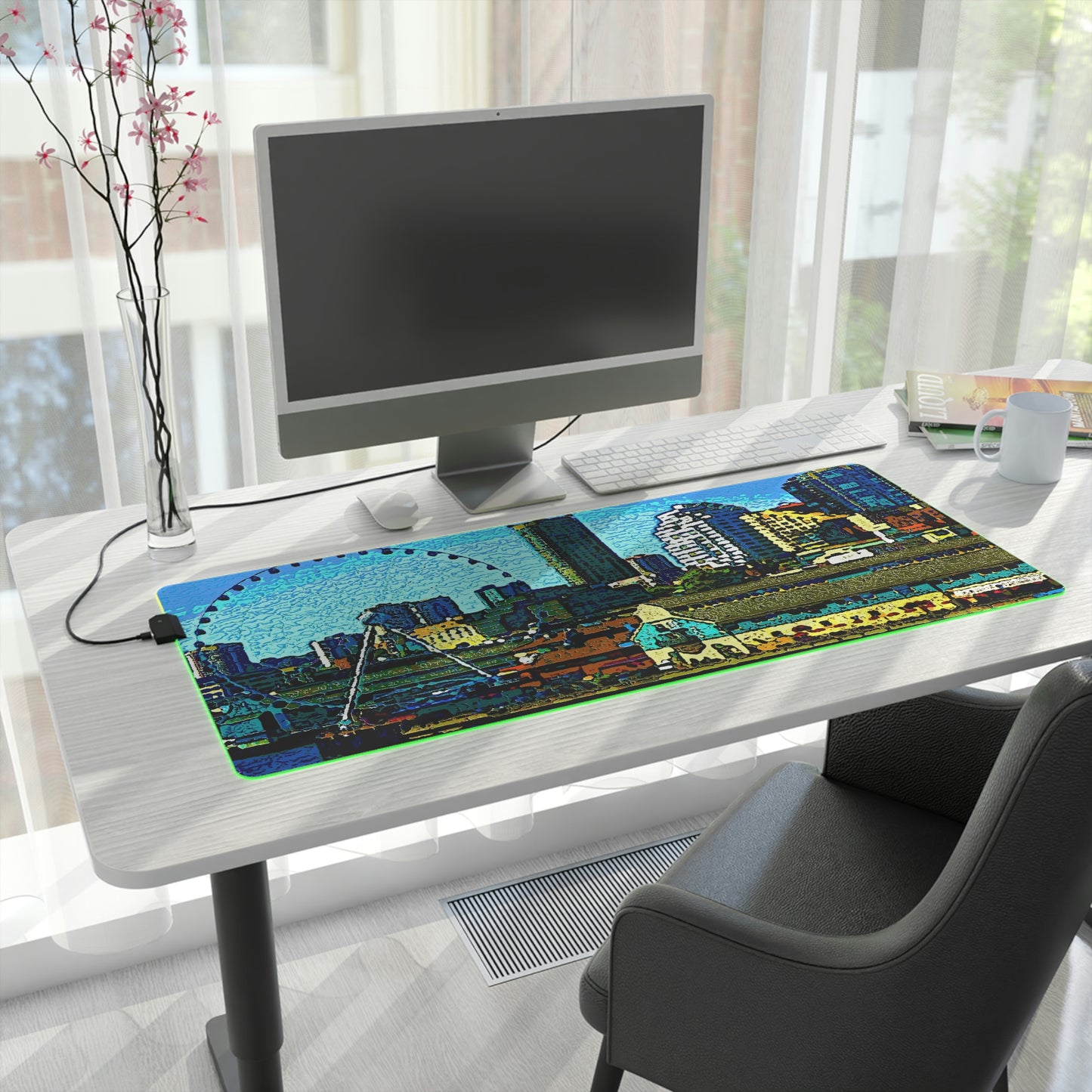 LED Gaming Mouse Pad ... That Classic Wheel ... 'Seattle's Wheel' ... & Old Classic Waterside Vendors ...  'Family Archives' ... Original Works ...