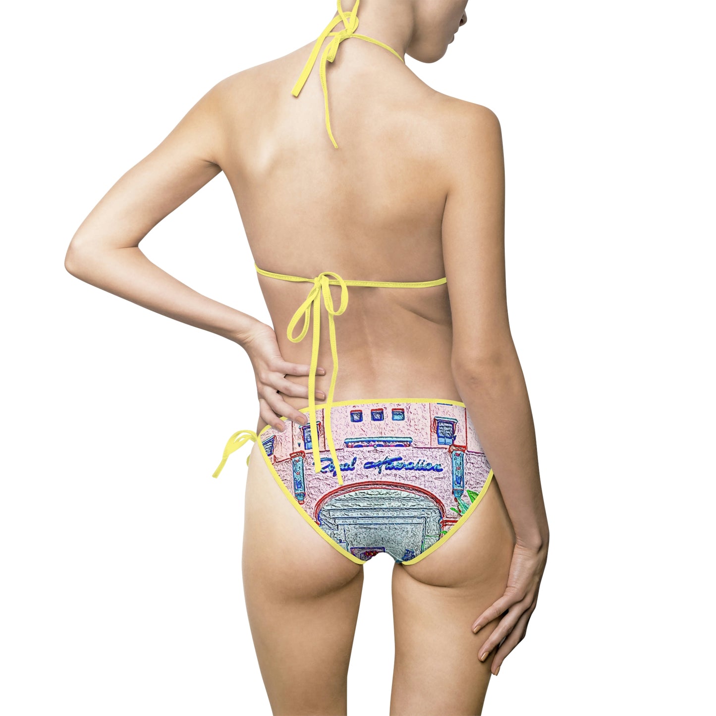 Women's Bikini Swimsuit ... "La Grande Entree" At: 'The Pink Palace' ... The Royal Hawai'ian ... Honolulu, HI ... '27Oct2014' ... Original Works ...