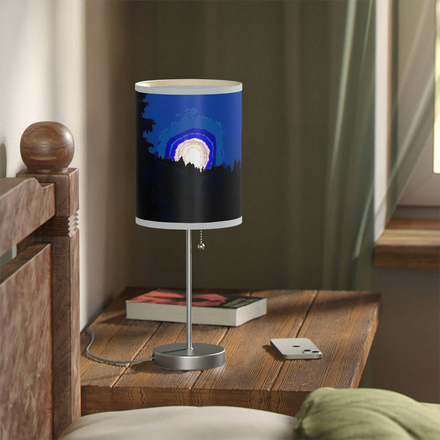 Lamp on a Stand, US|CA plug ... "The Road Home" ...' Over The River & Through The Woods To? ...' ... Moonscape Near Elk City, Idaho ... Original Works ... 5Jan23 ...