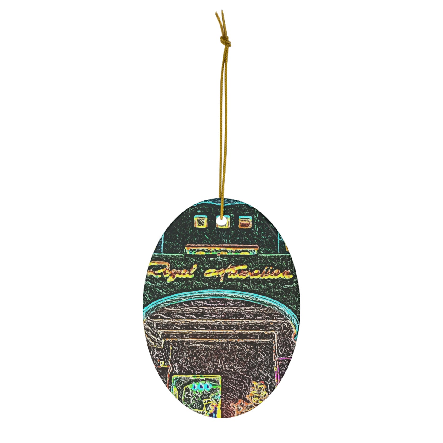 Ceramic Ornament, 1-Pack ... "La Grande Entree" At: 'The Pink Palace' ... The Royal Hawai'ian ... Honolulu, HI ... '27Oct2014' ... Original Works ...