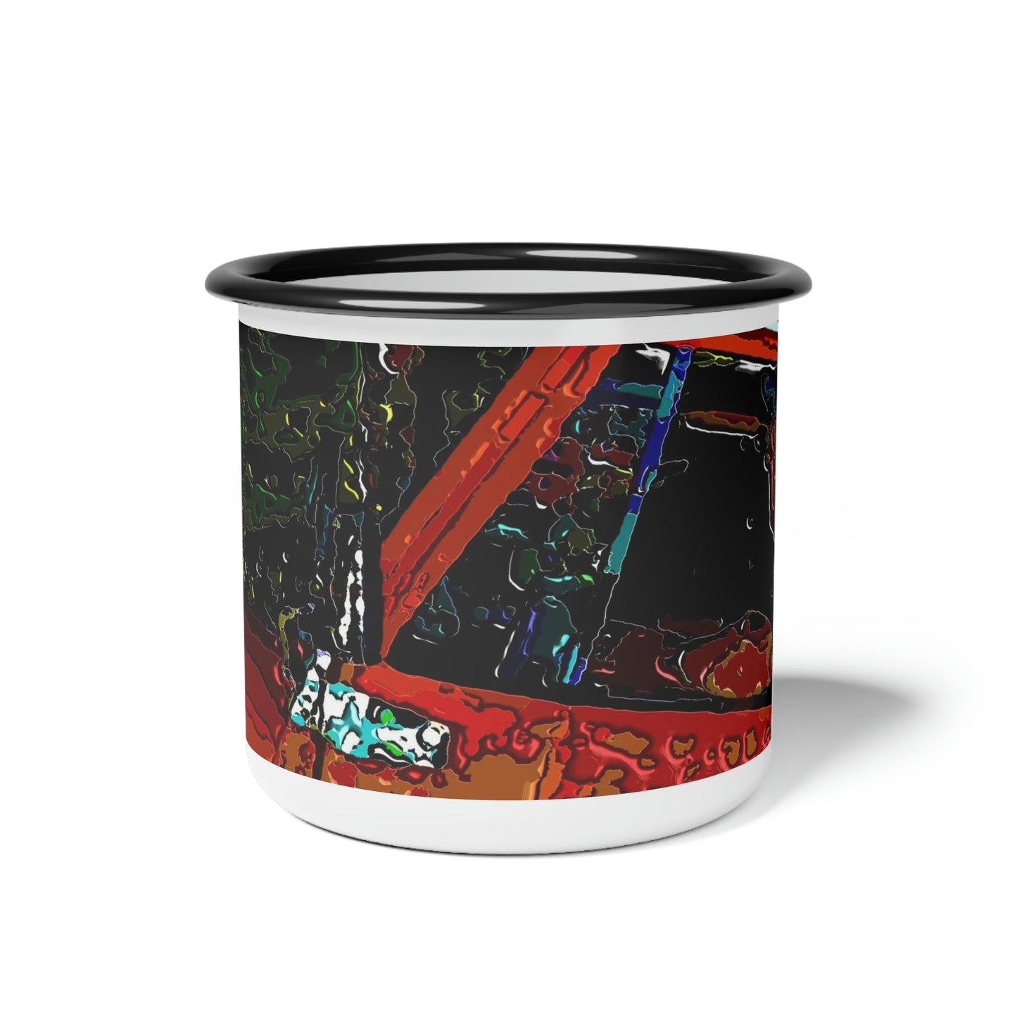 Enamel Camp Cup ... How-To-Drive-Idaho's-Mountain_Roads ... "Like A Professional" ... "Truckin' Like The Doo-Dah-Man" ...