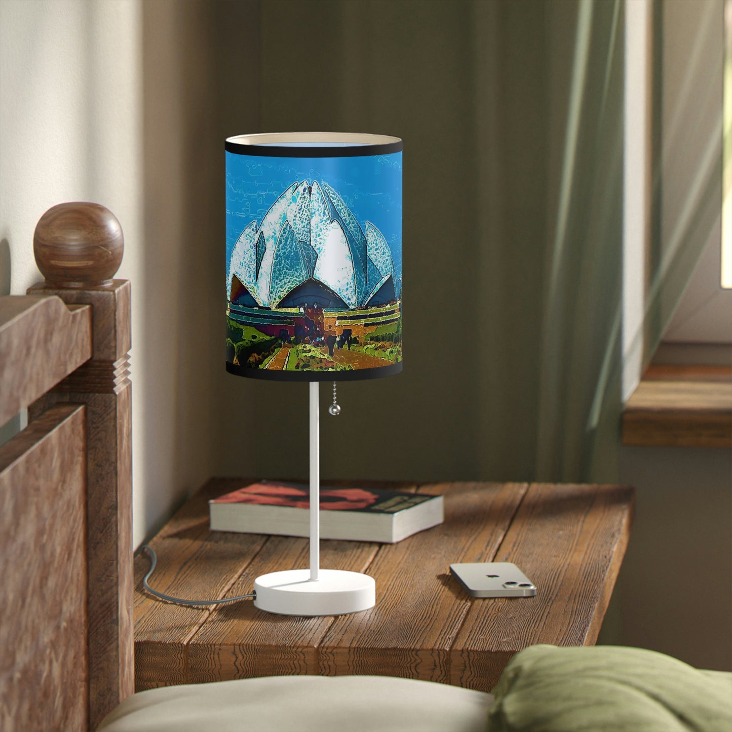 Lamp on a Stand, US|CA plug ... 'Bahai'i House-Of-Worship' ... "Lotus Temple: Delhi, India, 2008" ... Original Works ...