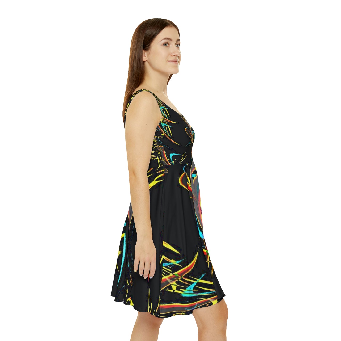 Women's Skater Dress ... "Waning Moon" ... Central Idaho ... October 2022 ... Rendering Time: 22 Hours ... Original Works ...