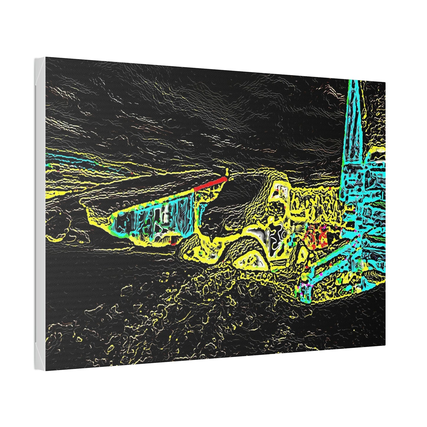 Polyester Canvas ... "Snow Vehicle In Snow Storm At-Rest" ... Circa 12Mar23 ... Central Idaho ... 18-Hours Rendering Time: Original Works ...