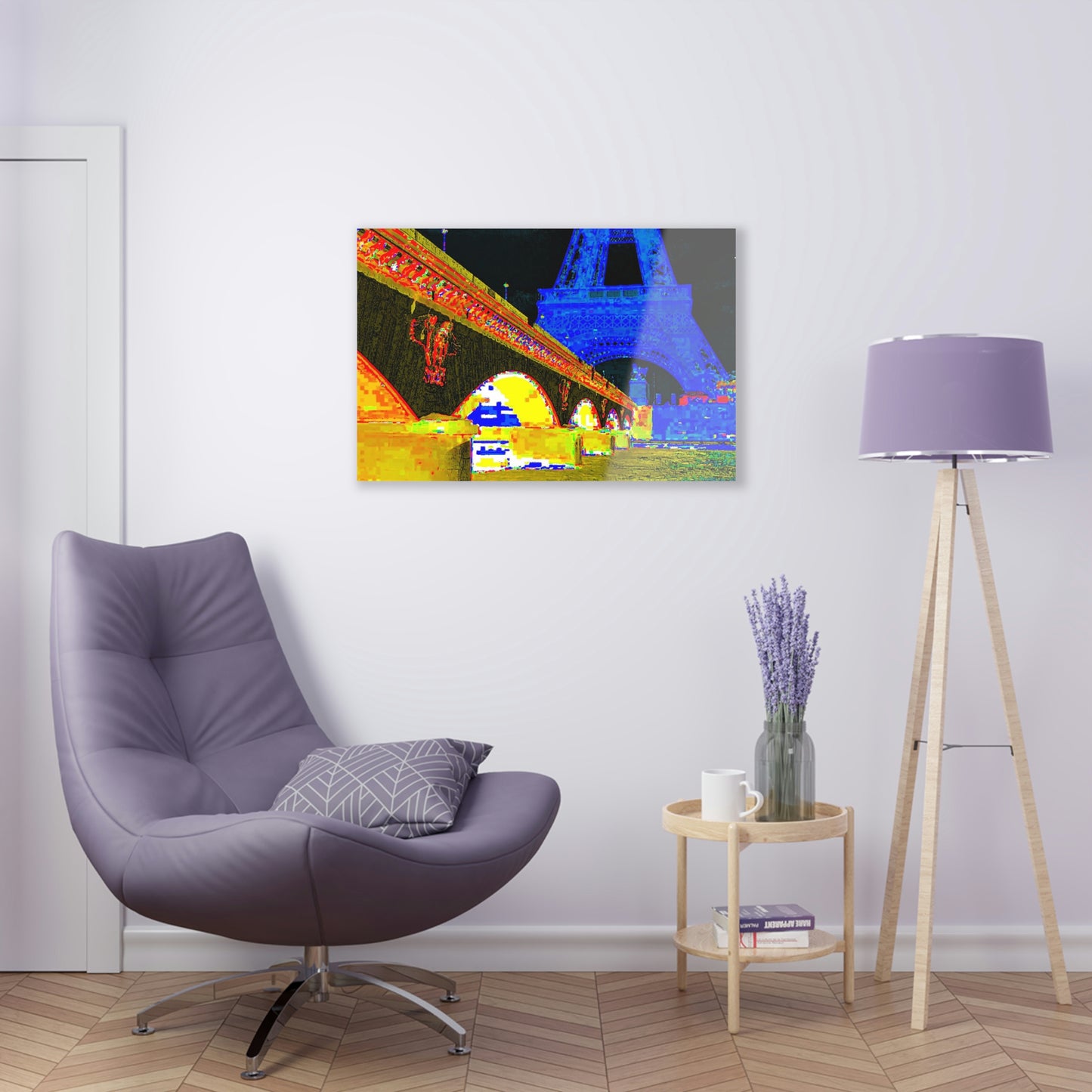 Acrylic Prints ...  Le Tour D'Eiffel ..."Along The Water" ... Barbara Joan Bonnell-Holt ... Le Voyage De Paris: 1972 ... Original Works ...