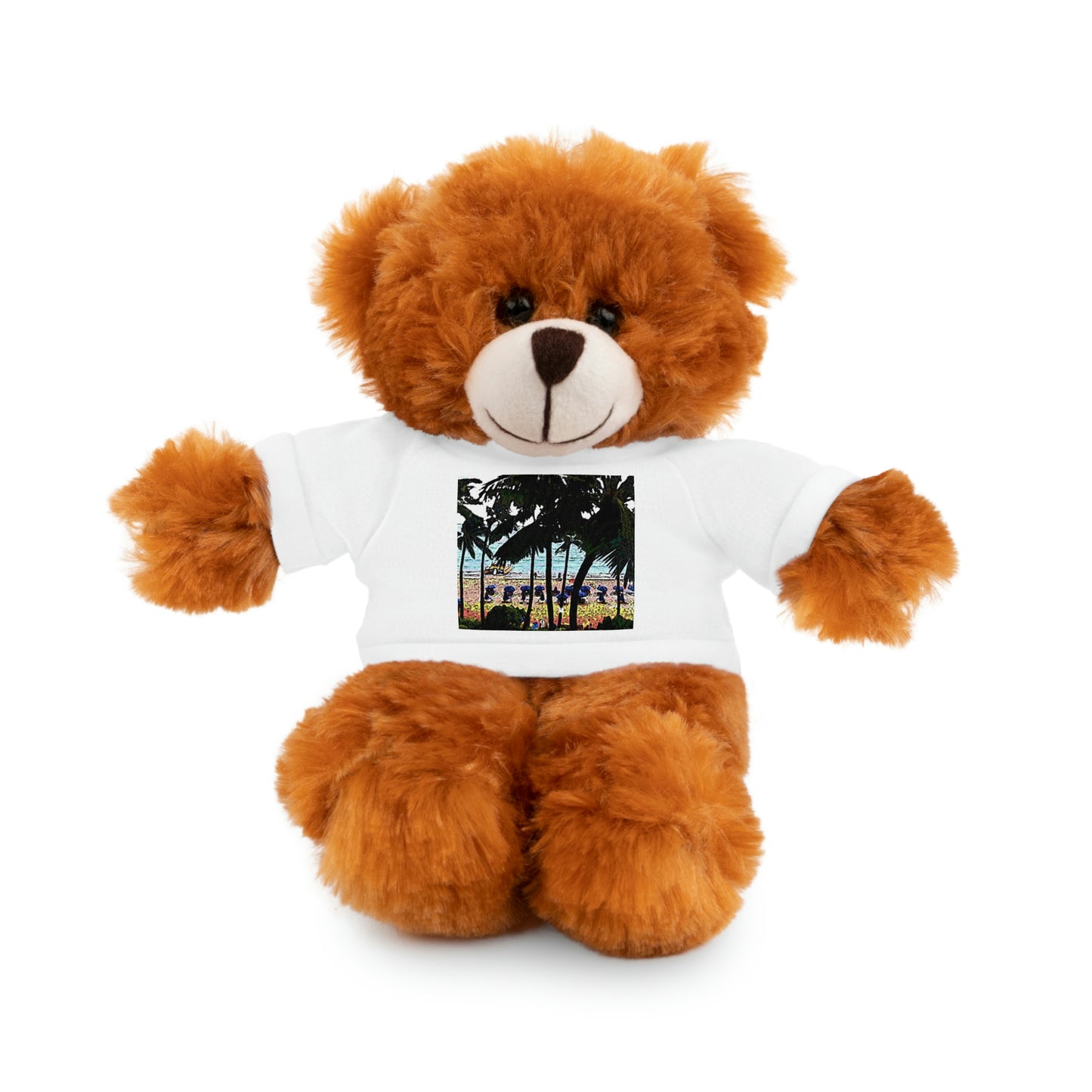 Stuffed Animals with Tee ... "A Beautiful Beach Amongst The Palms" ... The Outrigger Waikiki, Honolulu, Oahu ... Original Works ...