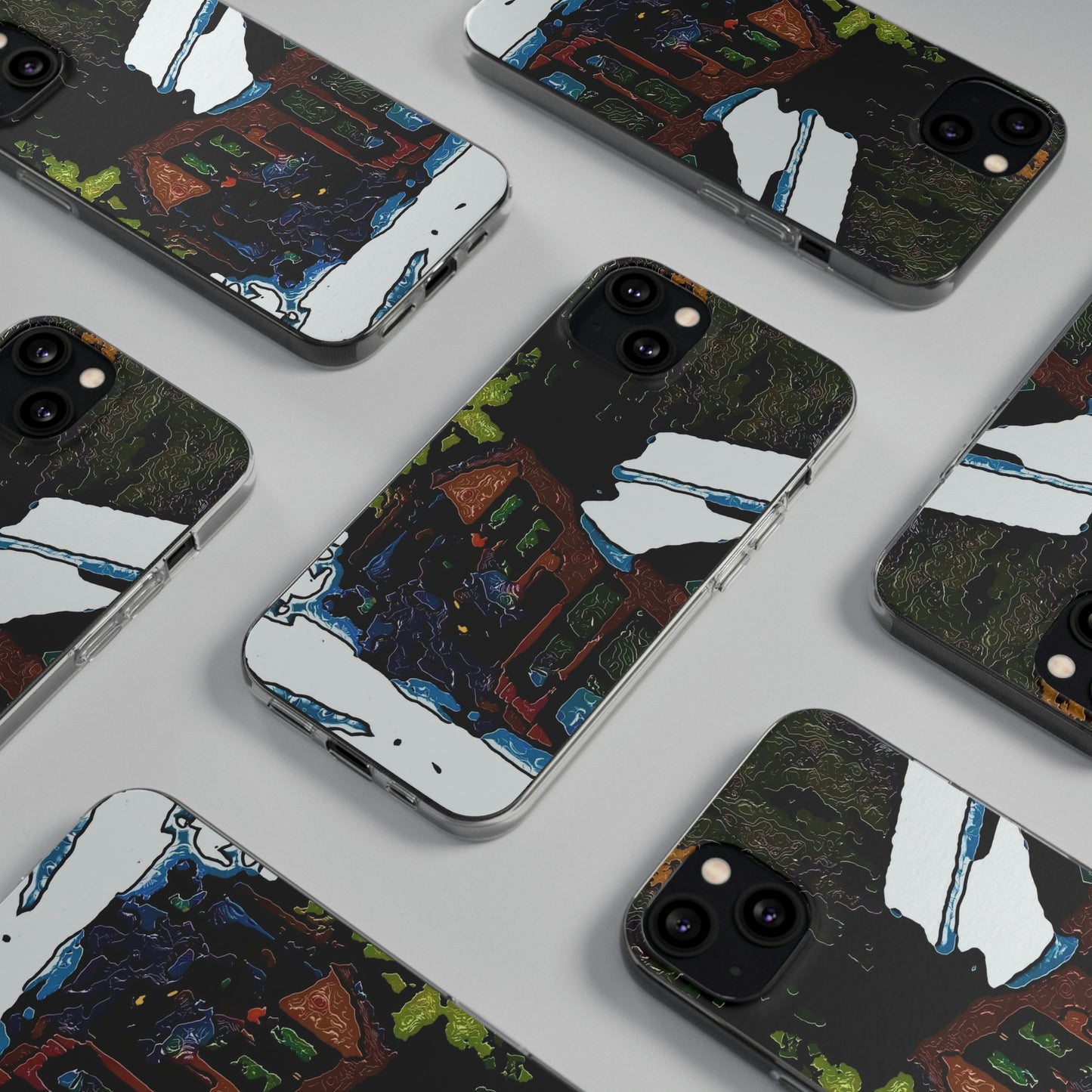 Soft Phone Cases ... "A Rider Passeth-Through-It" ... Colors Galore & A Bit Of Impressionism ... Original Works. Winter 2021. Central Idaho. Rendering Time: 12 Hours ...