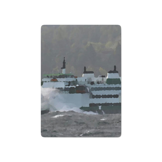Custom Poker Cards ... WADOT Ferry Crossing ... "A Very Rough Day" ... Mulkiteo Route ... Family Archives ... Early 1990's' ... Original Works ...