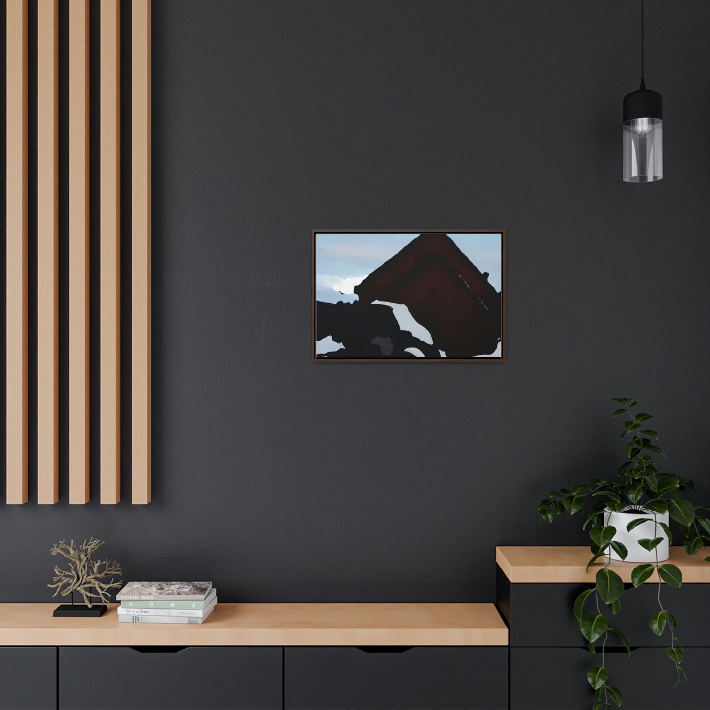 Gallery Canvas Wraps, Horizontal Frame ... After An Intense Snow Storm ... 'Digging Out' ... A Vehicle & Cabin "In The Mountains" ... March 2023 ... Original Works ...