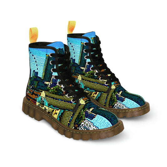Men's Canvas Boots ... That Classic Wheel ... 'Seattle's Wheel' ... & An Old Classic Waterside Vendors ...  'Family Archives' ... Original Works ...