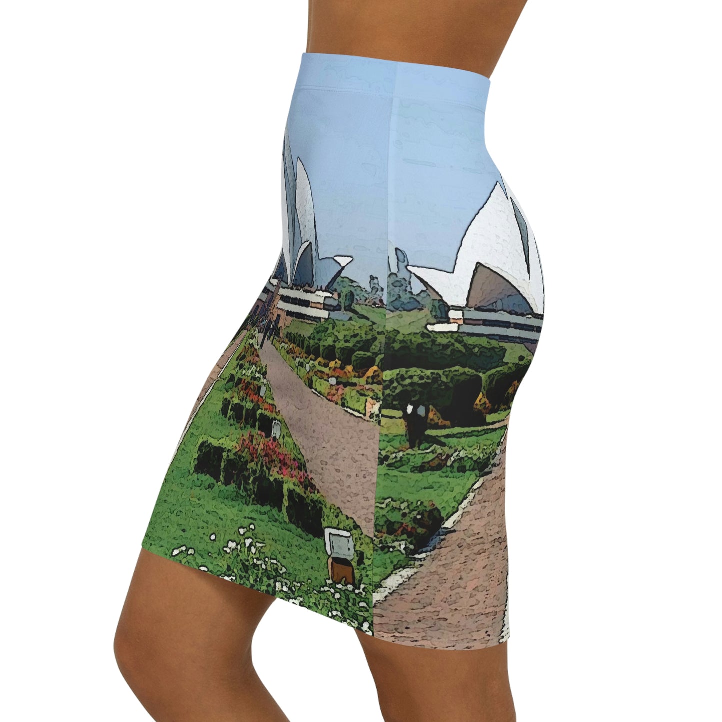 Women's Mini Skirt ... 'Bahai'i House-Of-Worship' ... "Lotus Temple: Delhi, India, 2008" ... Original Works ...