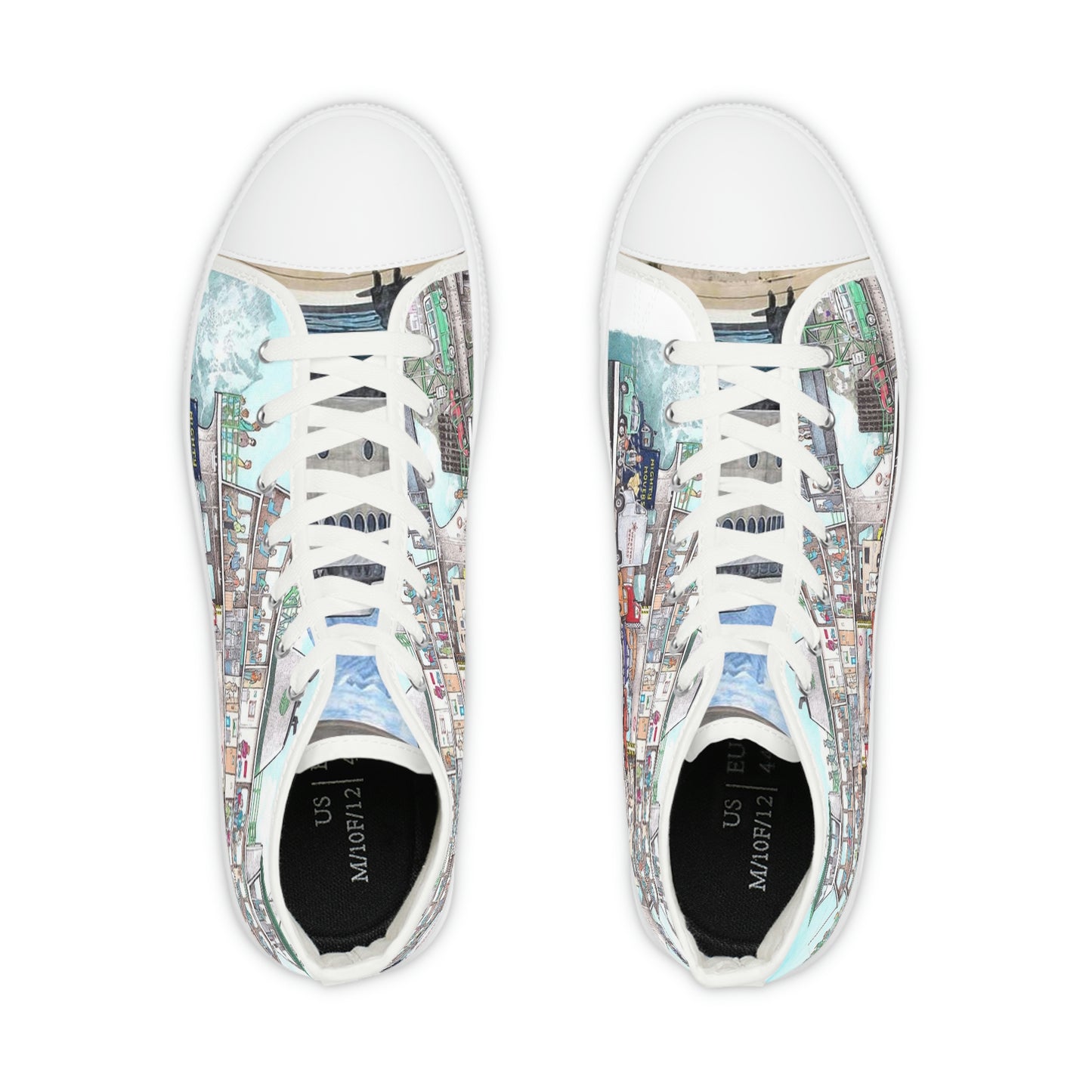 Men's High Top Sneakers ... WADOT ... Washington State Ferries ... 'And-A-Classic Of Old' ...