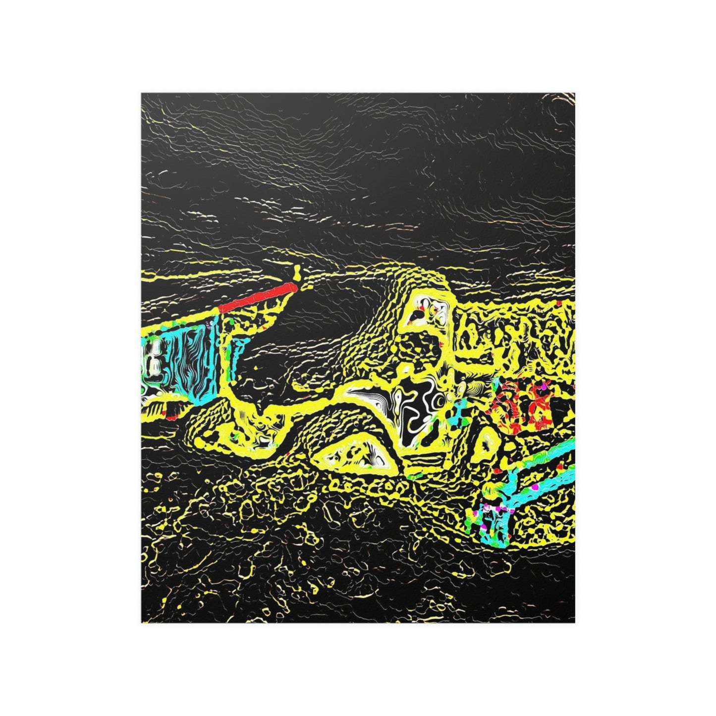 Satin Posters (210gsm) ... "Snow Vehicle In Snow Storm At-Rest" ... Circa 12Mar23 ... Central Idaho ... 18-Hours Rendering Time: Original Works ...